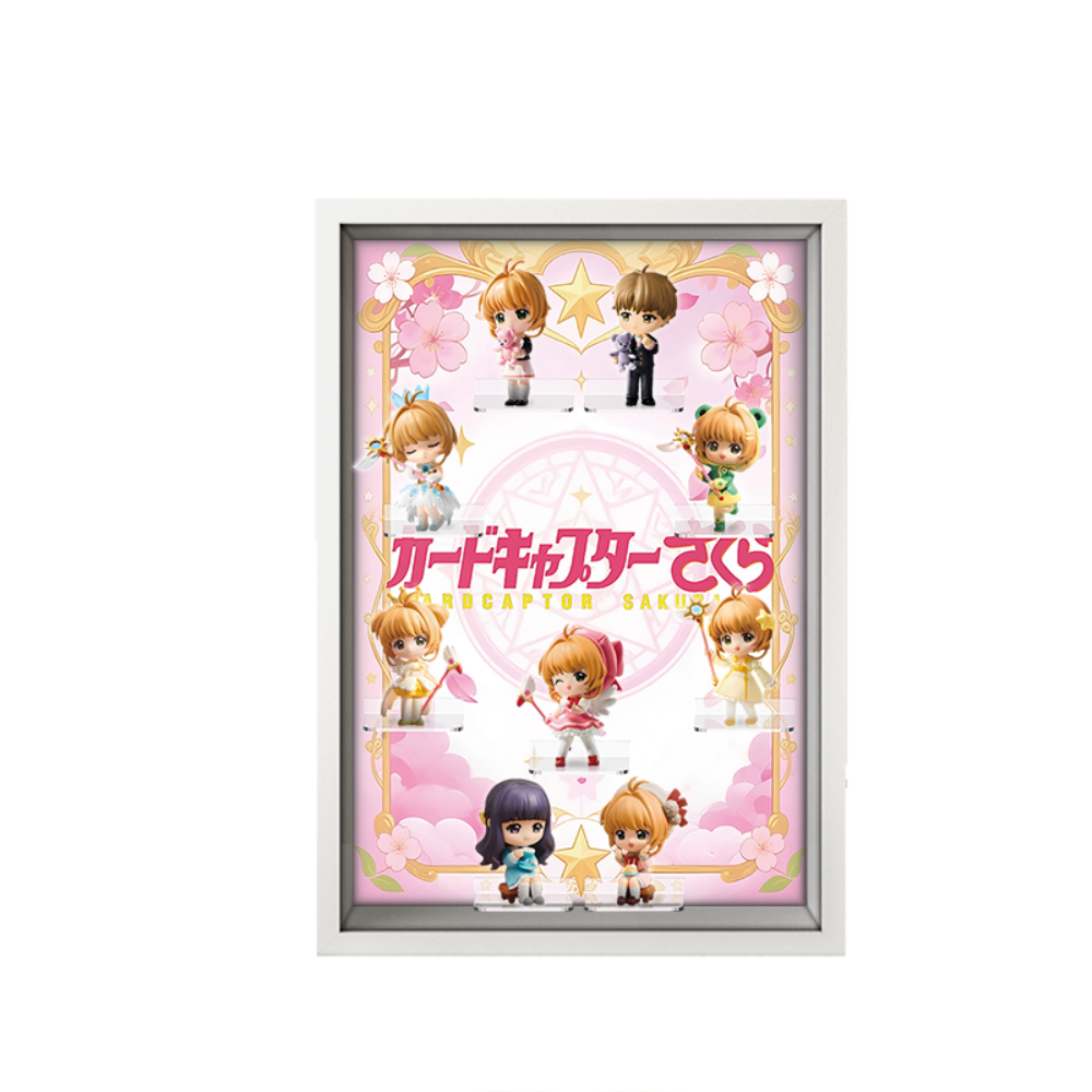 White Acrylic Display Frame for POP MART® Cardcaptor Sakura "Clear Card Series " (Model Not Included)