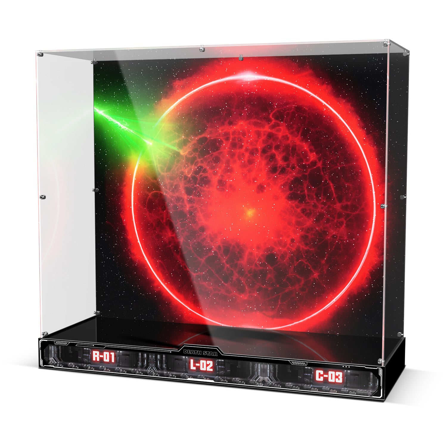 LED Light Acrylic Display Case For LEGO® Star Wars™ 75419 Death Star™ (LEGO® Set NOT Include)