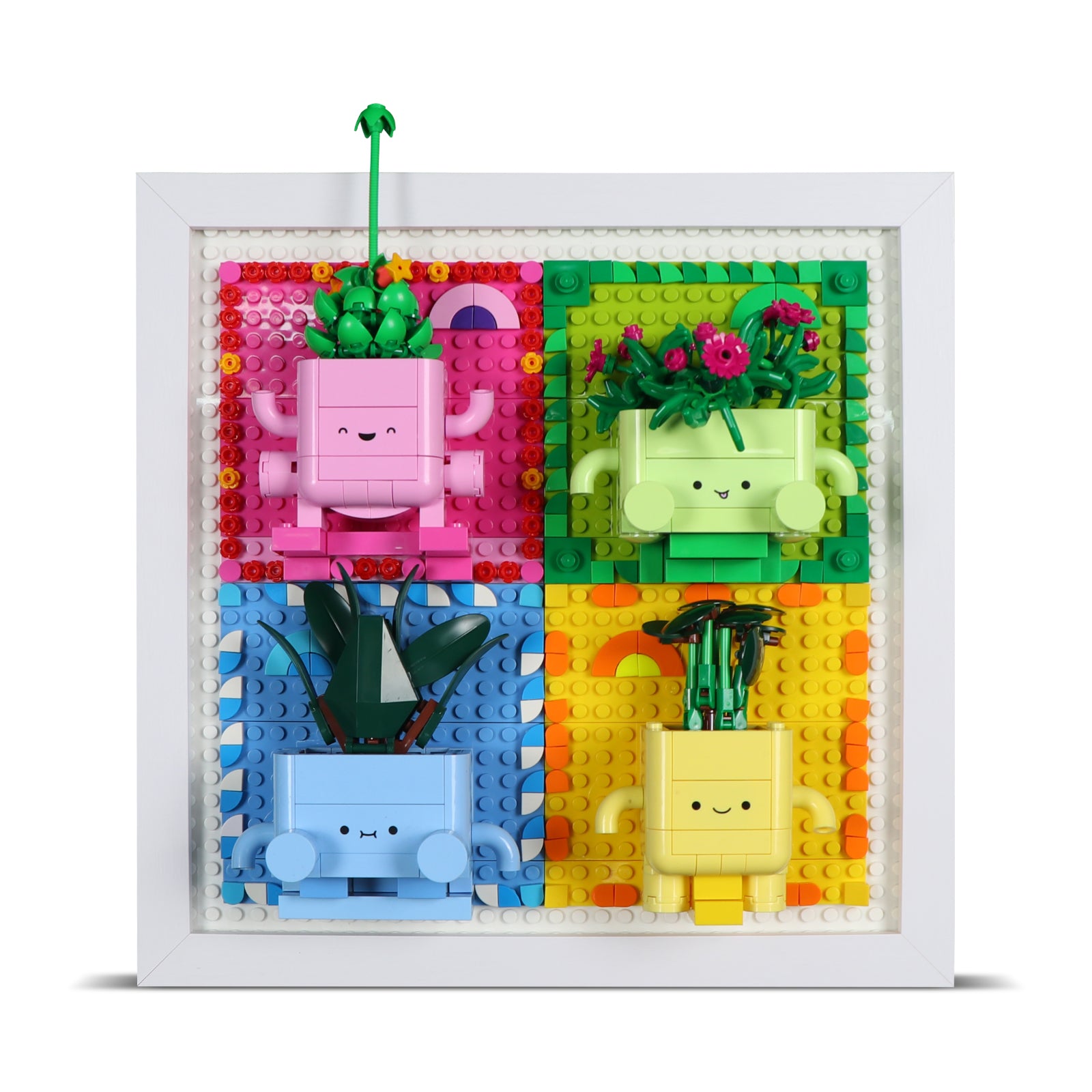 Display Wall Mount for LEGO® Botanicals 10349 & 11506 Happy Plants & Rocking Plants (LEGO® Set NOT Include)
