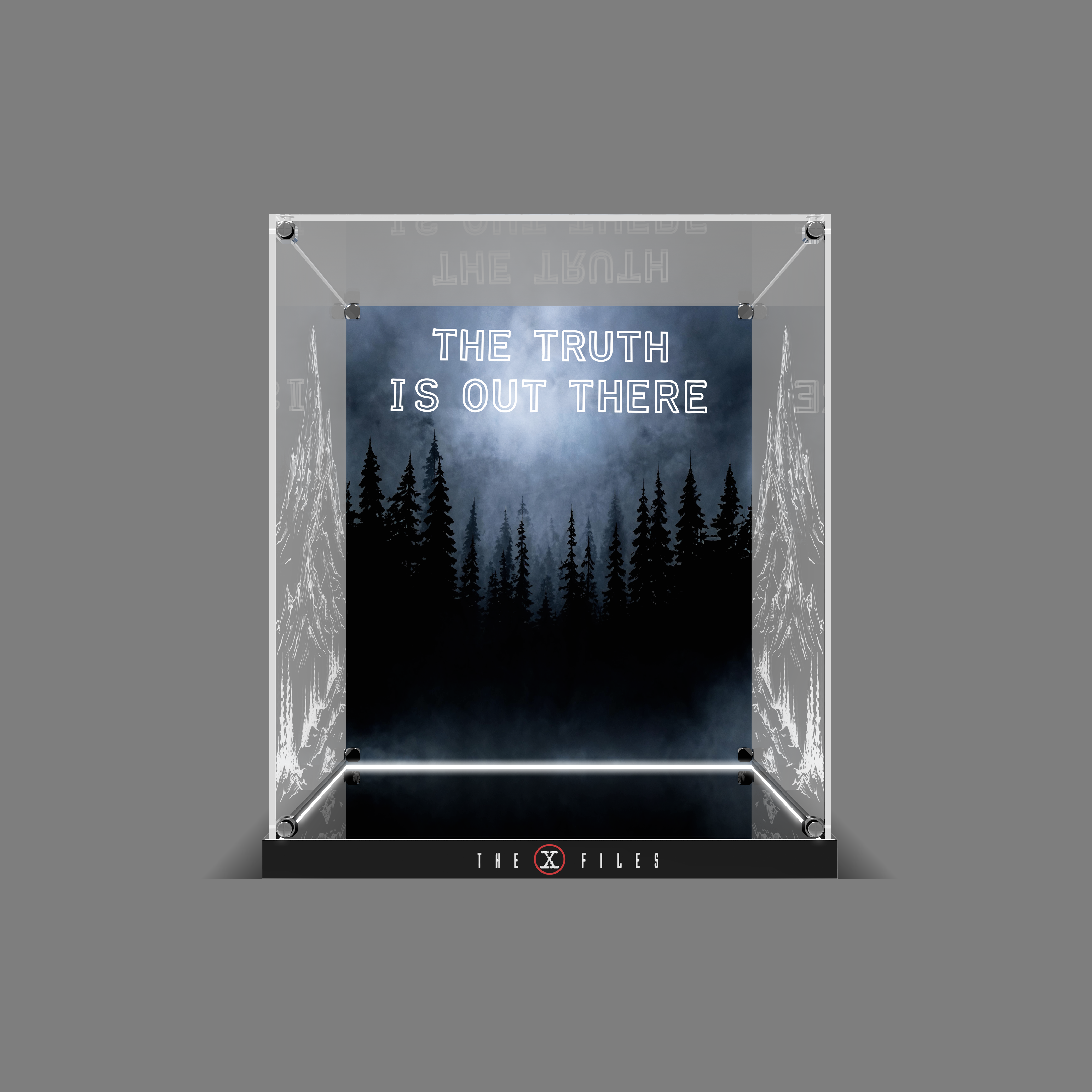 LED Light Acrylic Display Case for Ideas 21369 The X-Files (LEGO® Set Not Included)