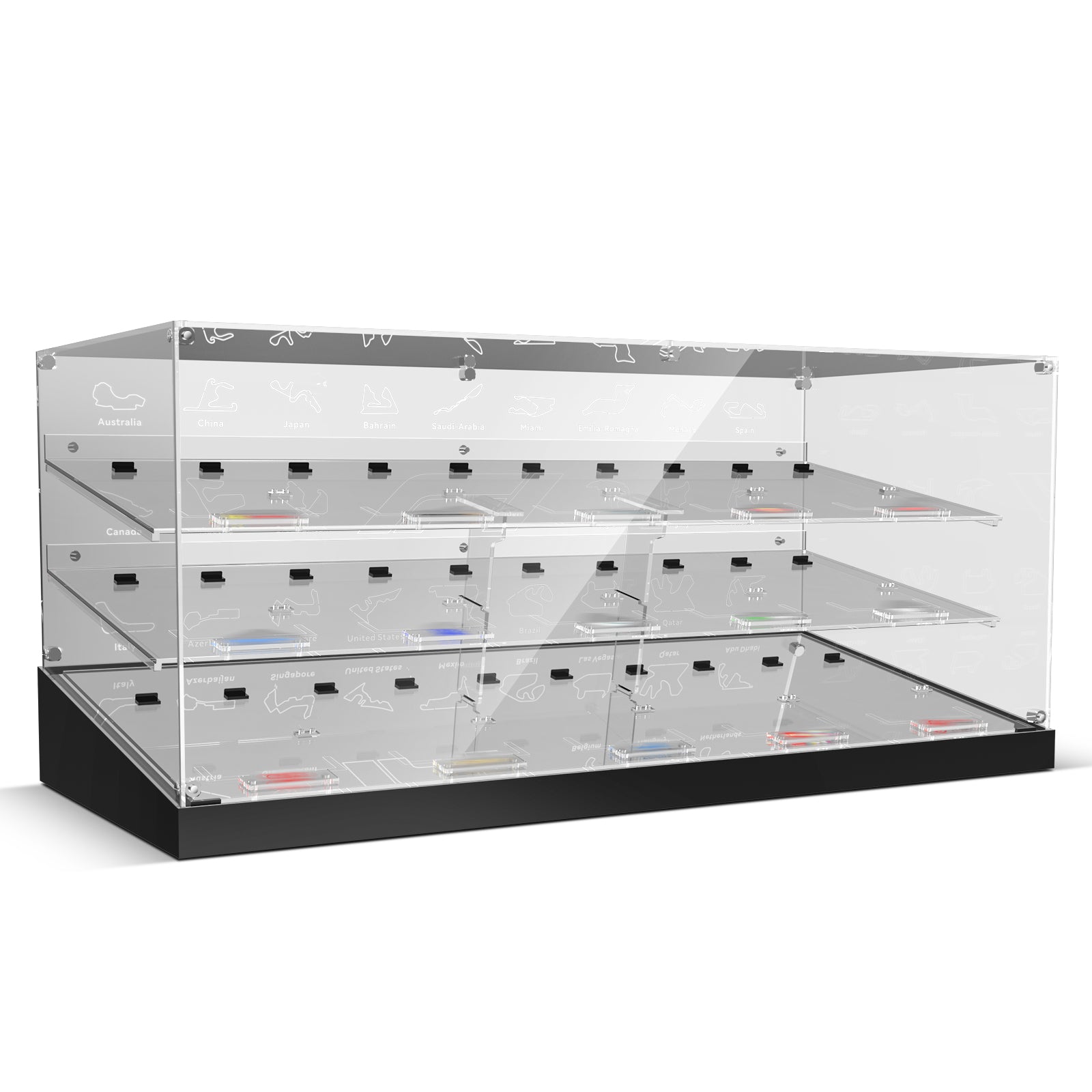 LED Light Acrylic Display Case for LEGO® Speed Champions F1 Car | 15 in 1 (LEGO® Set Not Included).