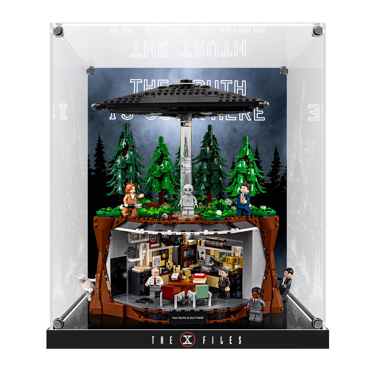 LED Light Acrylic Display Case for Ideas 21369 The X-Files (LEGO® Set Not Included)