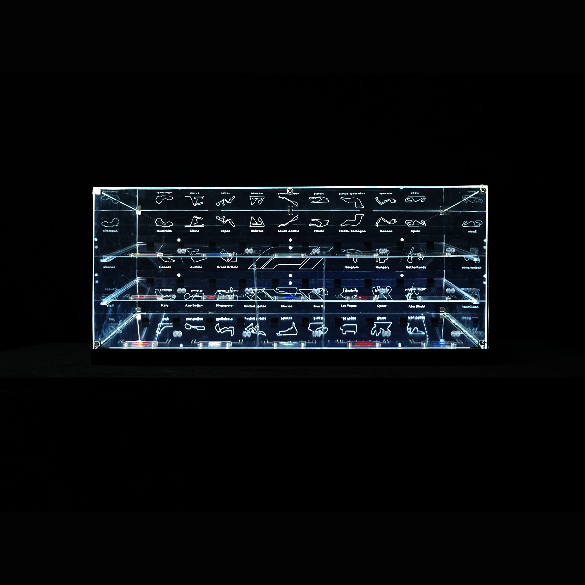 LED Light Acrylic Display Case for LEGO® Speed Champions F1 Car | 15 in 1 (LEGO® Set Not Included).
