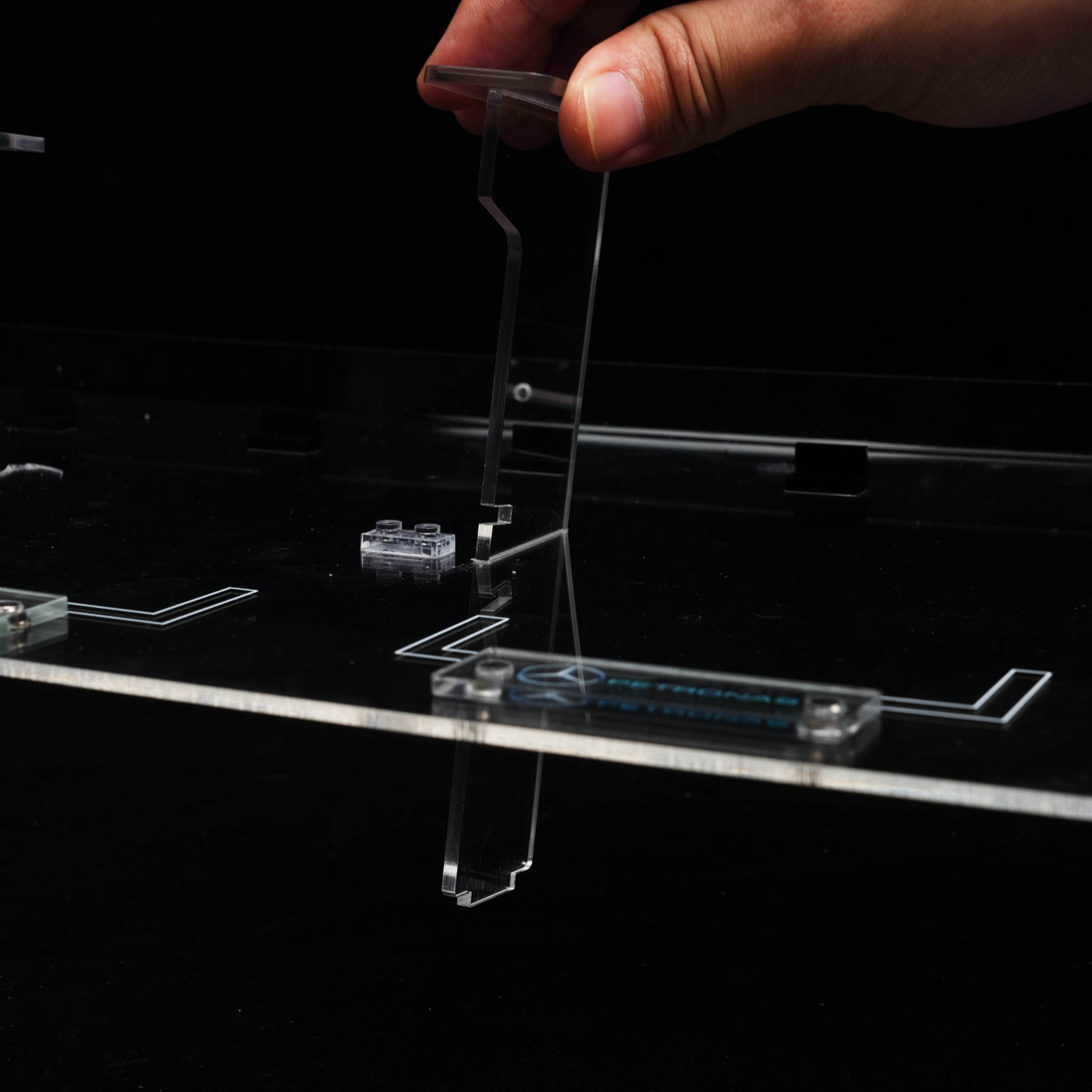 LED Light Acrylic Display Case for LEGO® Speed Champions F1 Car | 15 in 1 (LEGO® Set Not Included).