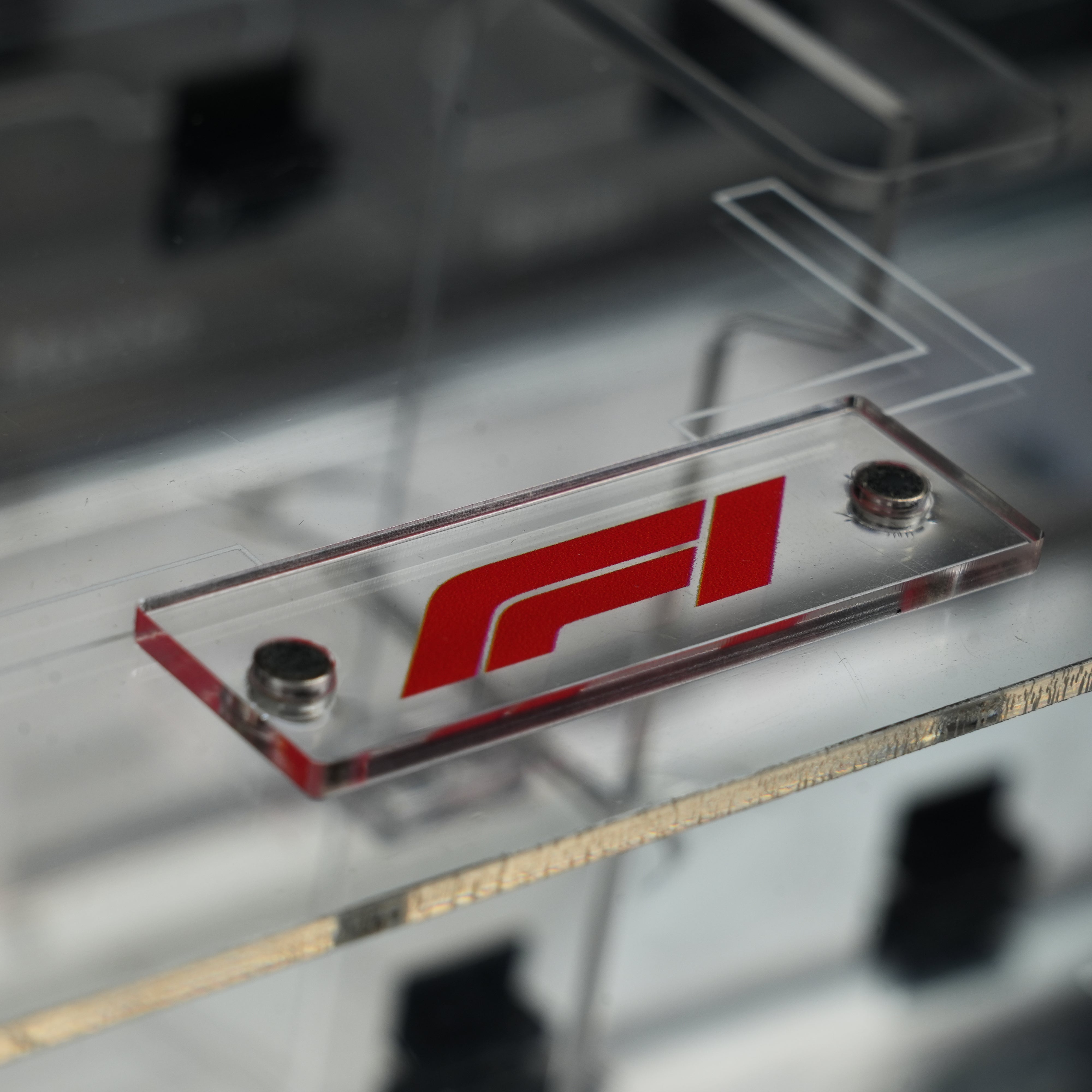 LED Light Acrylic Display Case for LEGO® Speed Champions F1 Car | 15 in 1 (LEGO® Set Not Included).