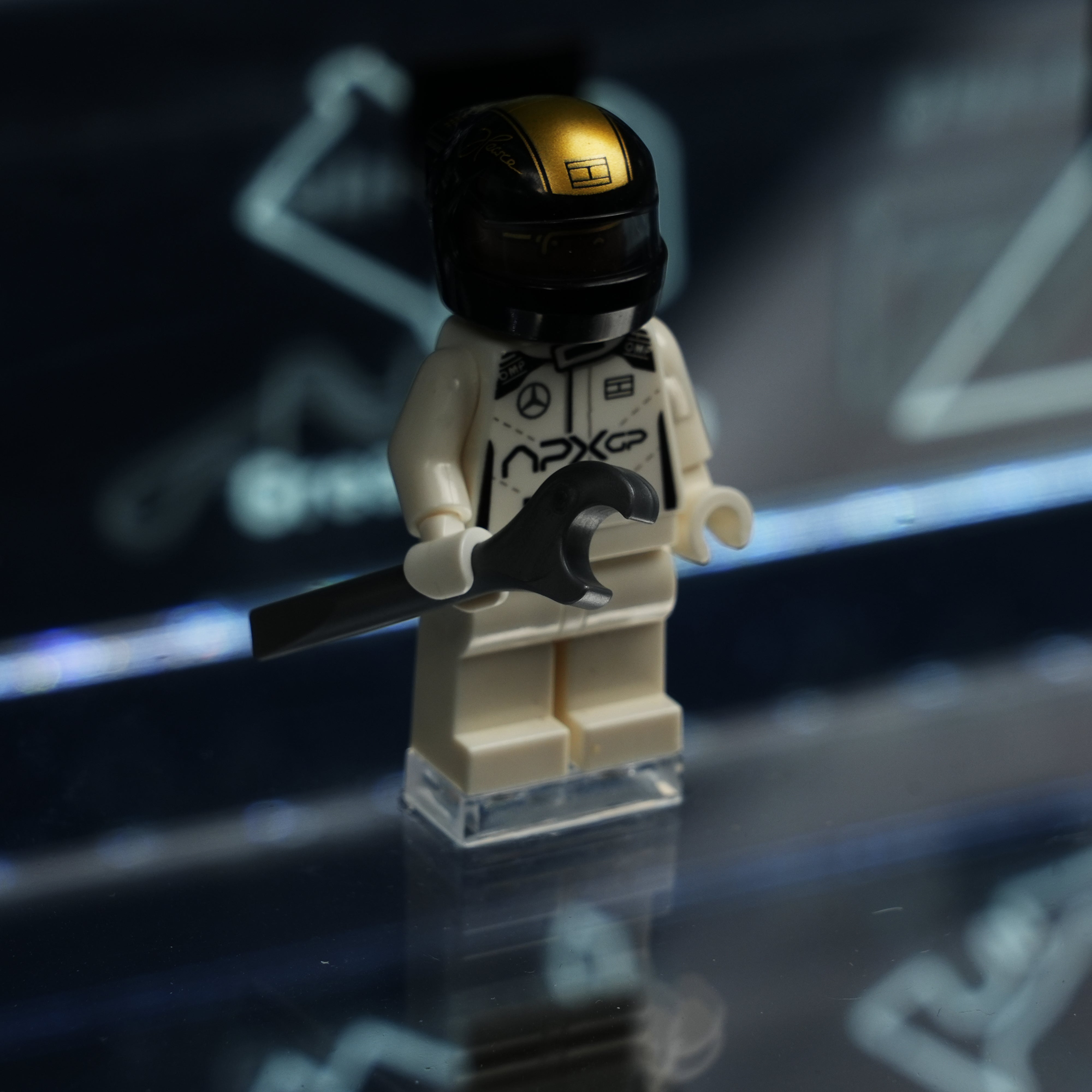 LED Light Acrylic Display Case for LEGO® Speed Champions F1 Car | 15 in 1 (LEGO® Set Not Included).