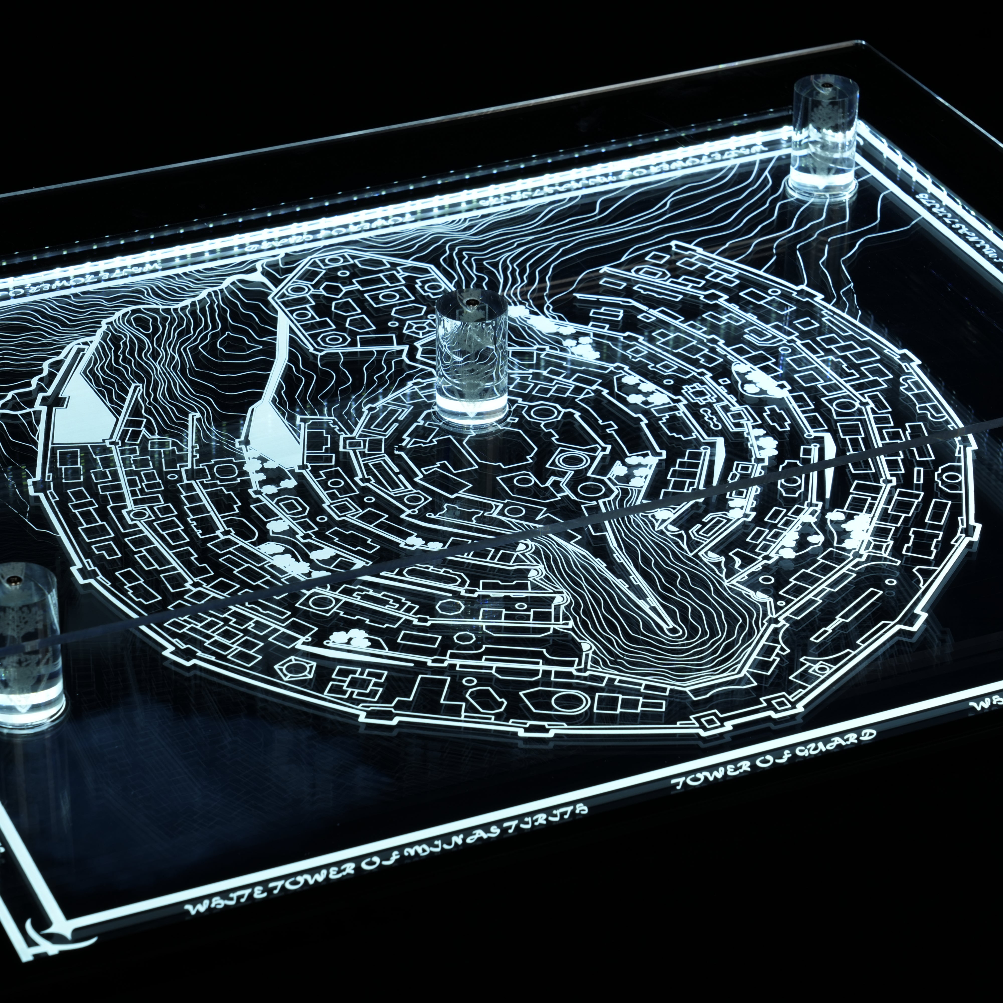 LED Light Acrylic Display Case for LEGO® Icons 11377 The Lord of the Rings: Minas Tirith™ (LEGO® Set NOT Include)