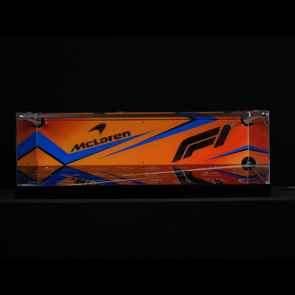One-Piece Design LED Light Acrylic Display Case for LEGO® Technic™ 42228 McLaren MCL39 F1 Car (LEGO® Set NOT Include)