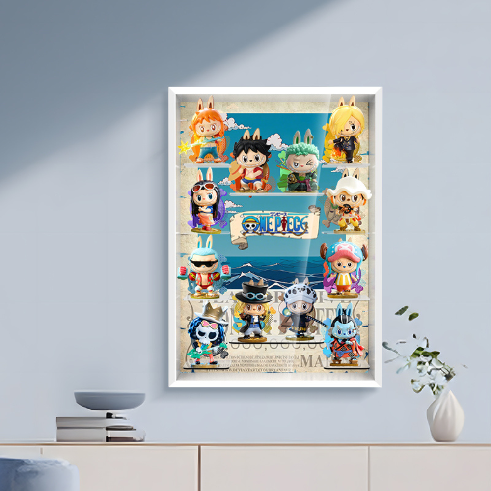 Acrylic Frame Display Case for POP MART® “THE MONSTERS × One Piece Series Figures” (Model Not Included).