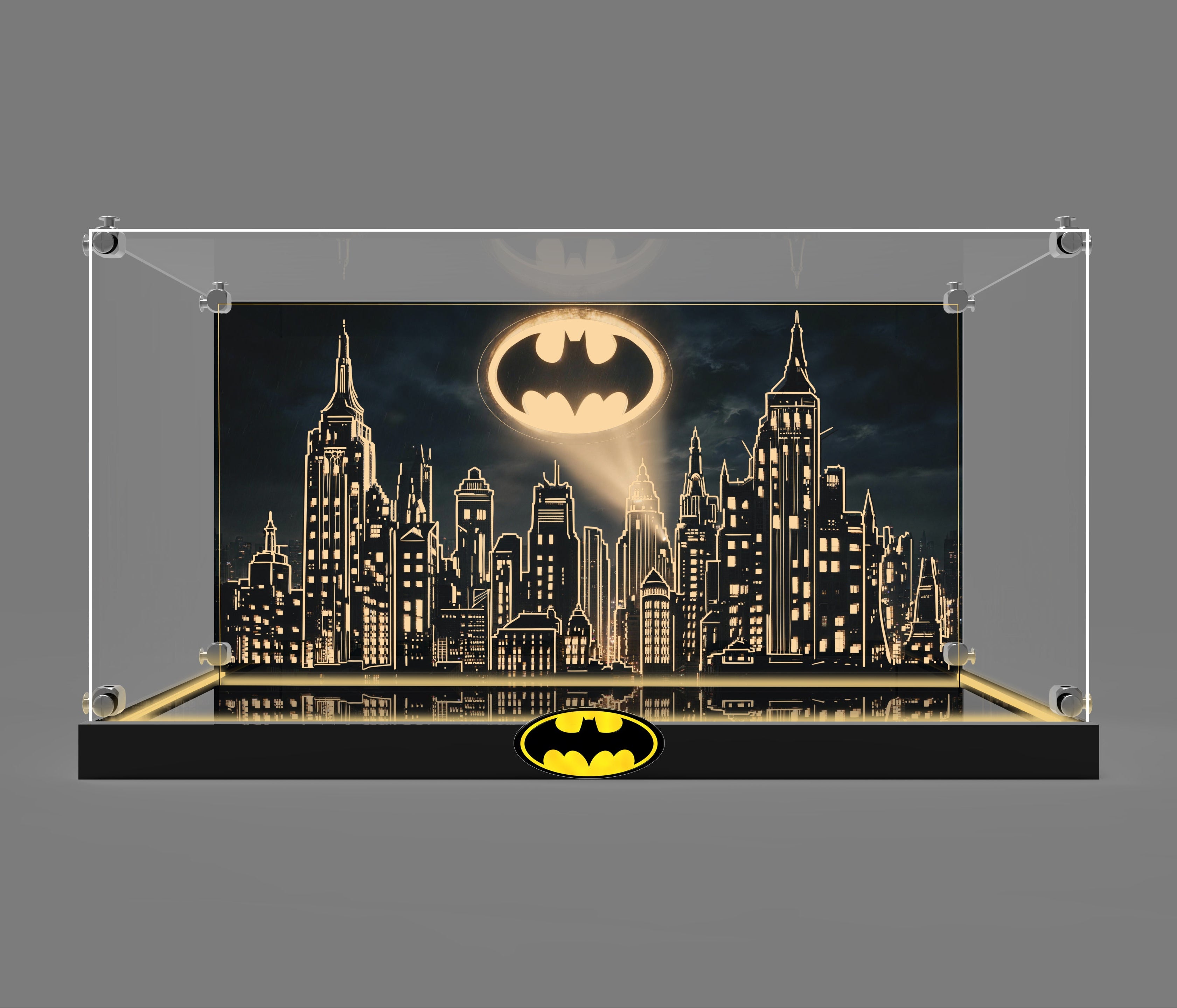 LED Light Acrylic Display Case for LEGO® Batman™ 42239 Batmobile™ Tumbler (LEGO® Set Not Included)