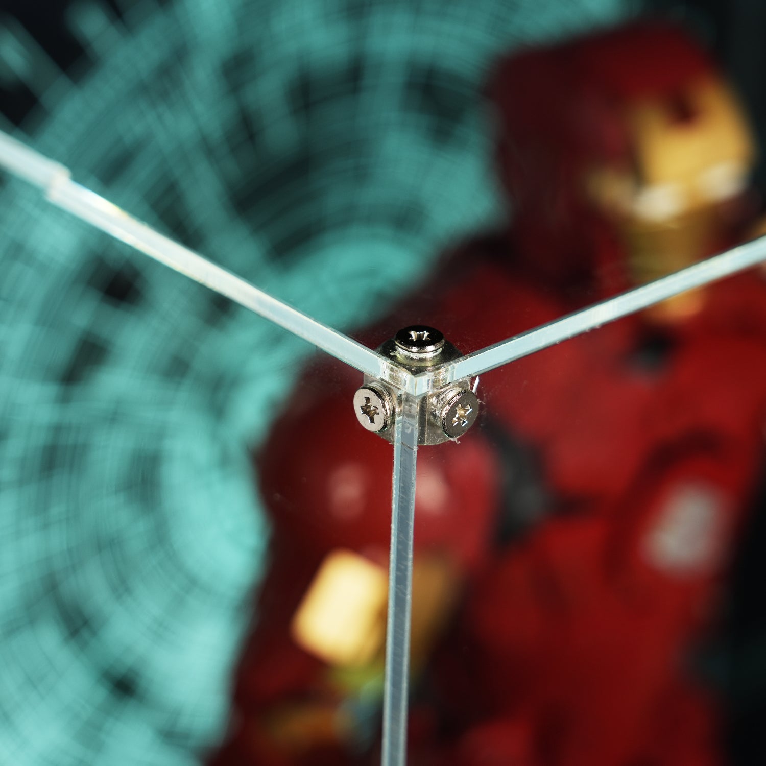 LED Light Acrylic Display Case for LEGO® Marvel™ 76344 Iron Man Mark 3 Collectors' Edition (LEGO® Set Not Included).