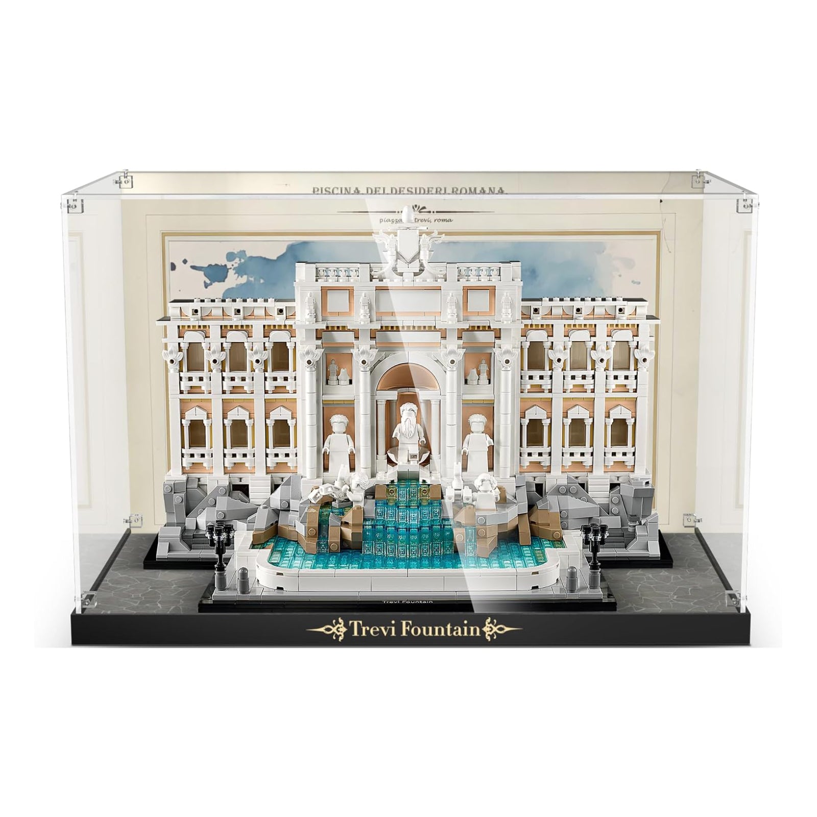 Acrylic Display Case for Lego Trevi Fountain 21062 (Lego Set NOT Include)
