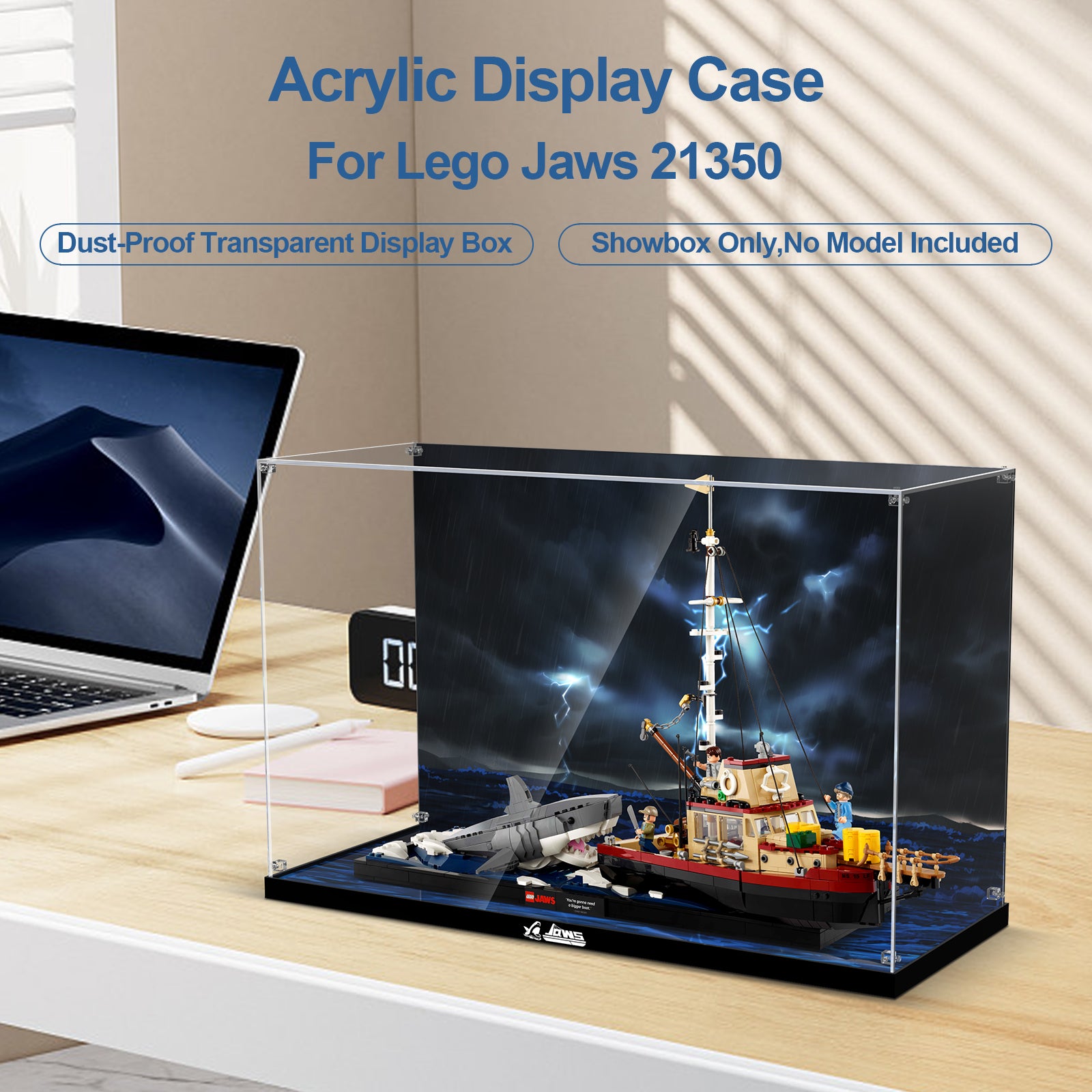 Acrylic Display Case for Lego Ideas 21350 Jaws (Box Only, No Model)