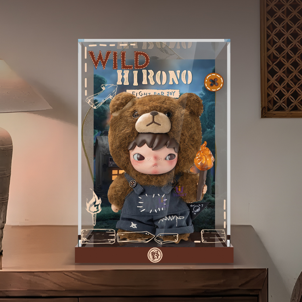 Acrylic Display Case for POP MART® Hirono “Living Wild-Fight for Joy Plush Doll “ (Model Not Included)