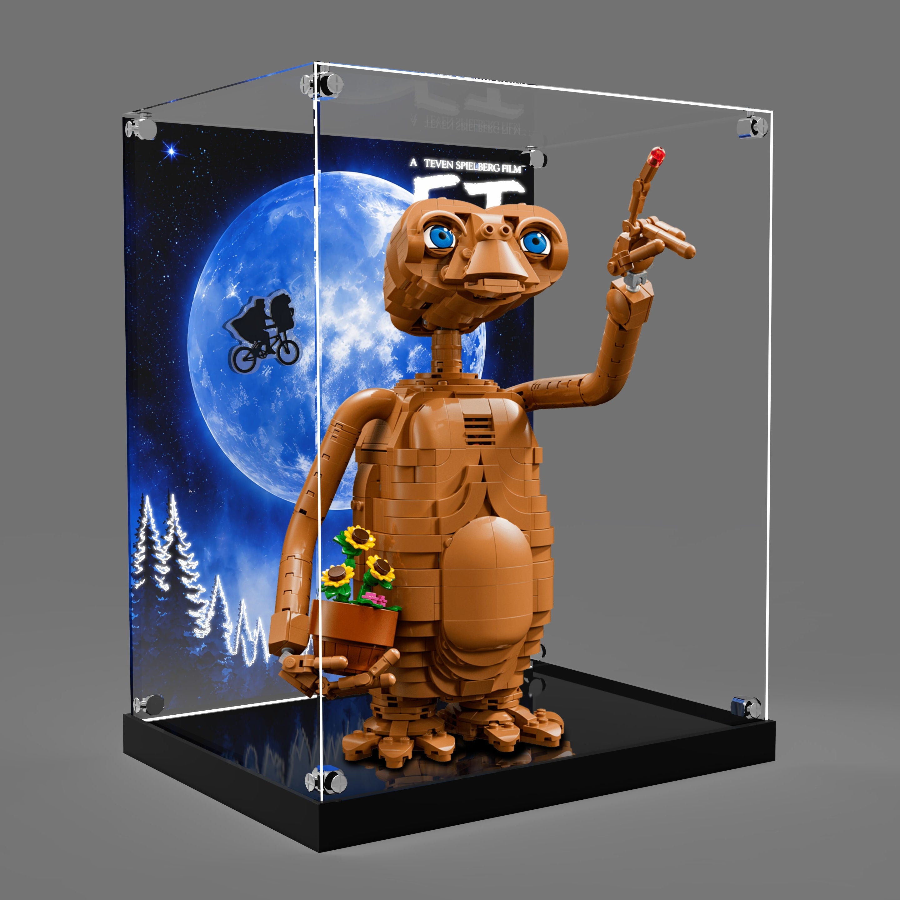 LED Light Acrylic Display Case for LEGO® Ideas 21370 E.T. the Extra-Terrestrial (LEGO® Set NOT Included)