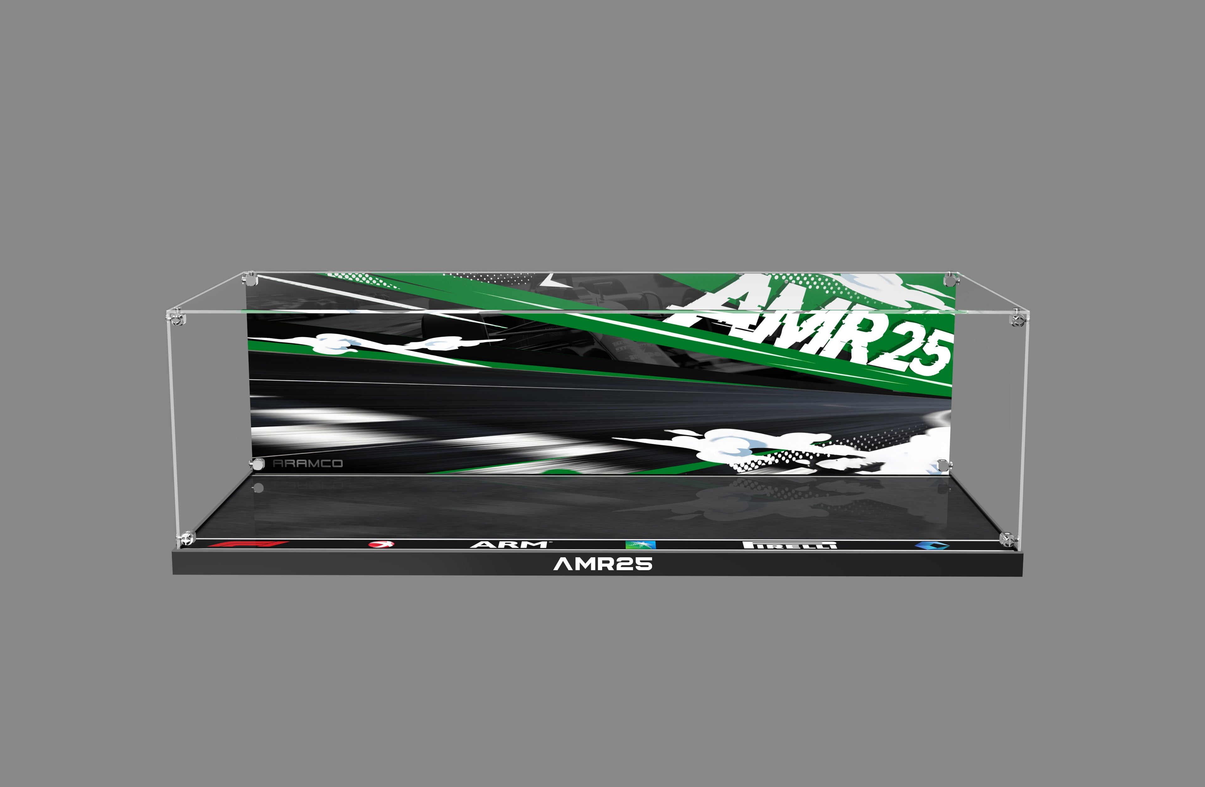 Acrylic Display Case for LEGO® Technic™ 42240 Aston Martin Aramco AMR25 F1® Car (LEGO® Set Not Included).