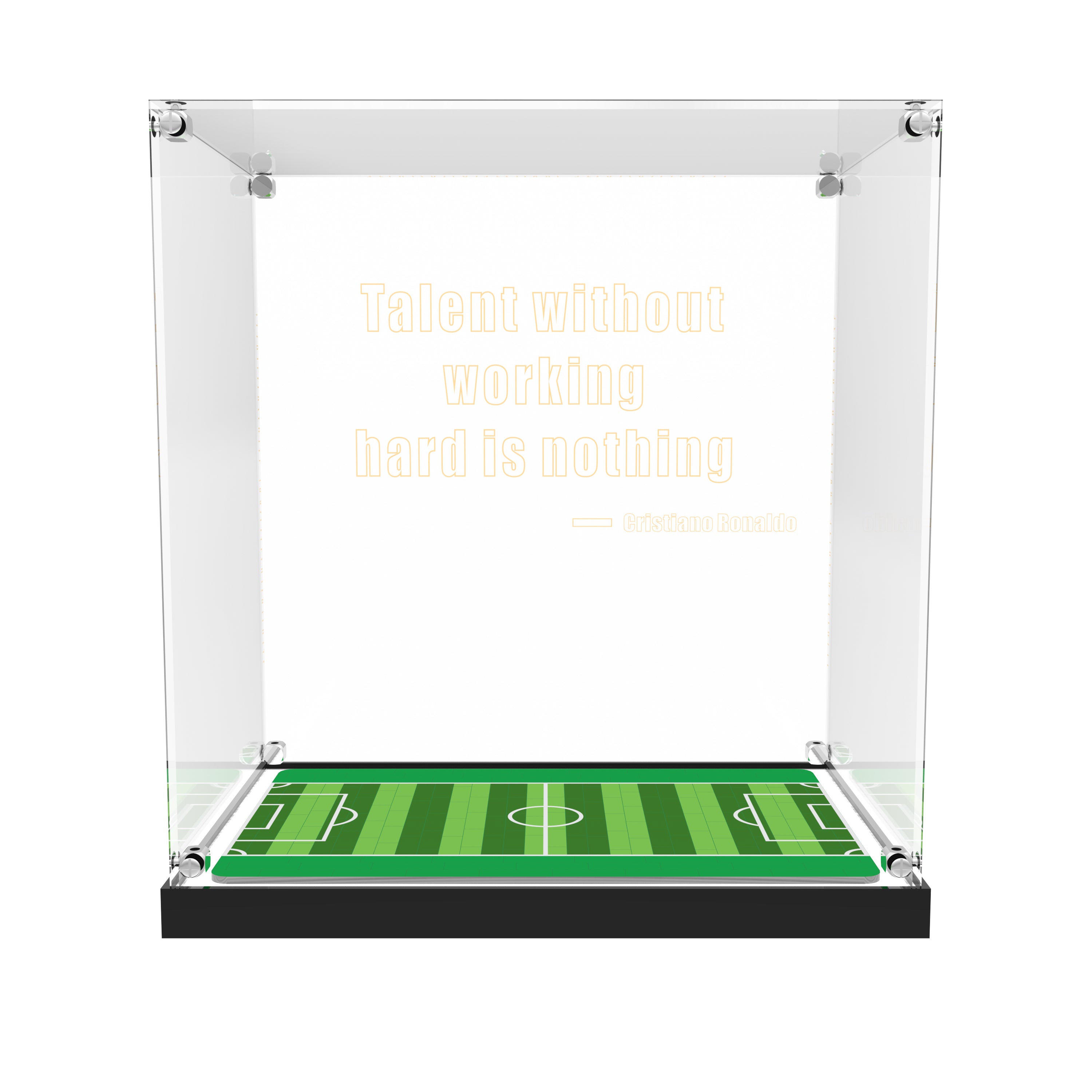 LED Light Acrylic Display Case for LEGO® Editions 43016 Cristiano Ronaldo – Football Legend (LEGO® Set NOT Included)