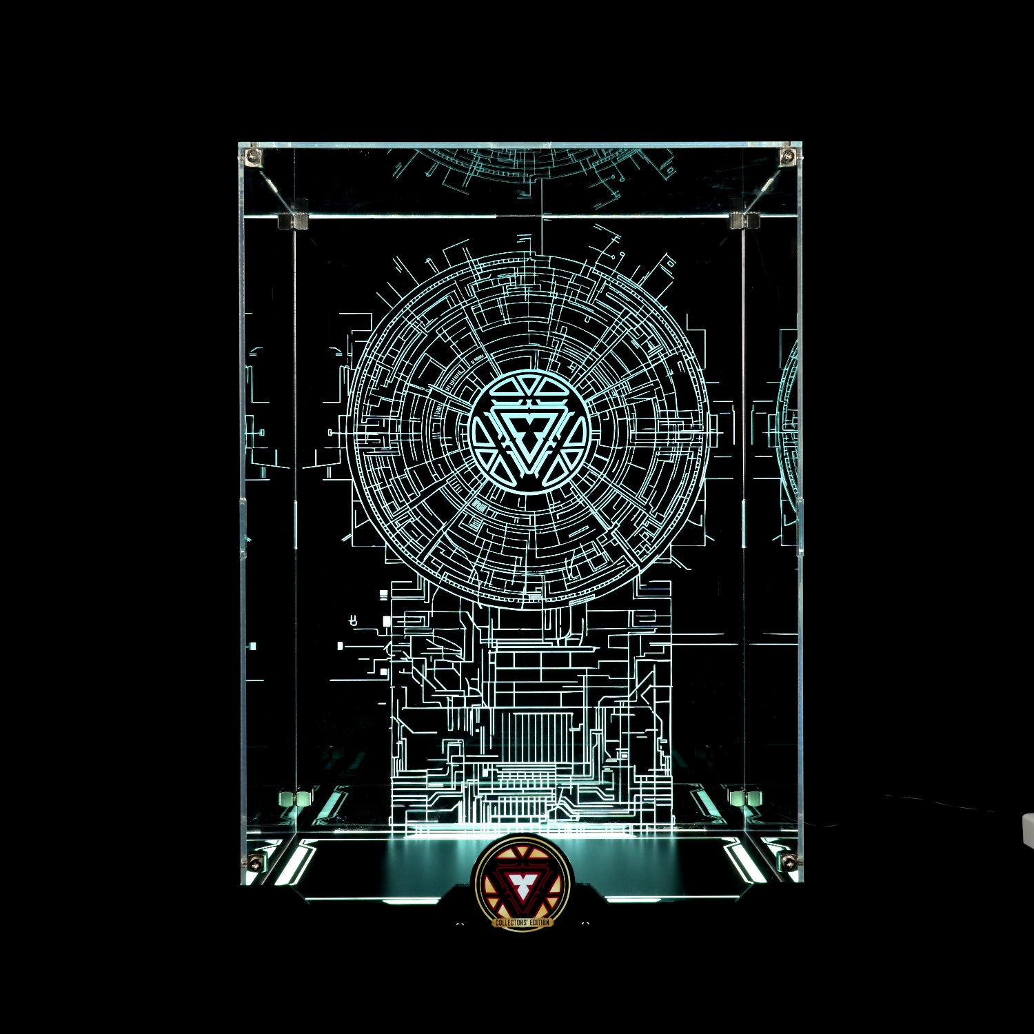 LED Light Acrylic Display Case for LEGO® Marvel™ 76344 Iron Man Mark 3 Collectors' Edition (LEGO® Set Not Included).