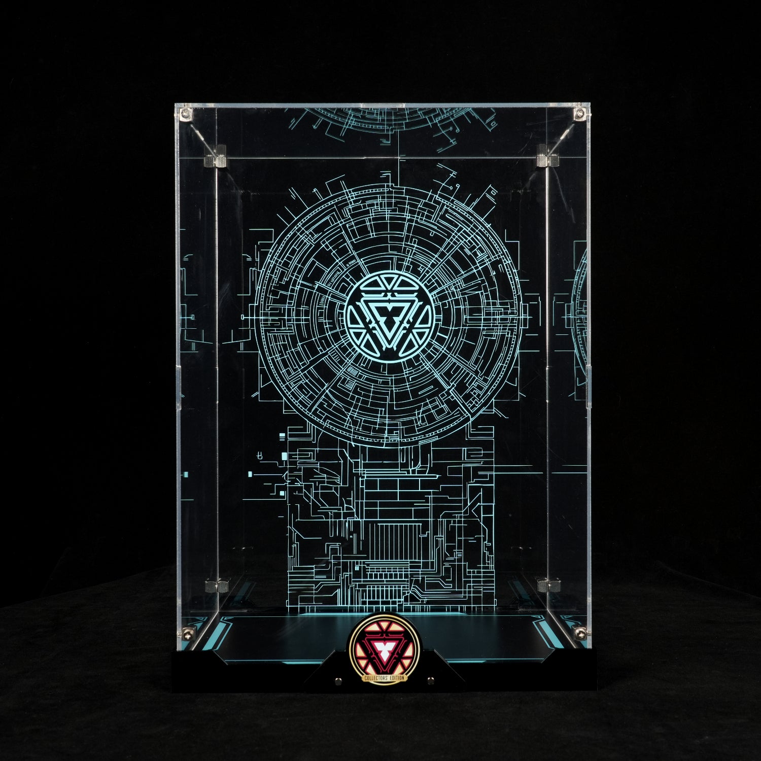 LED Light Acrylic Display Case for LEGO® Marvel™ 76344 Iron Man Mark 3 Collectors' Edition (LEGO® Set Not Included).