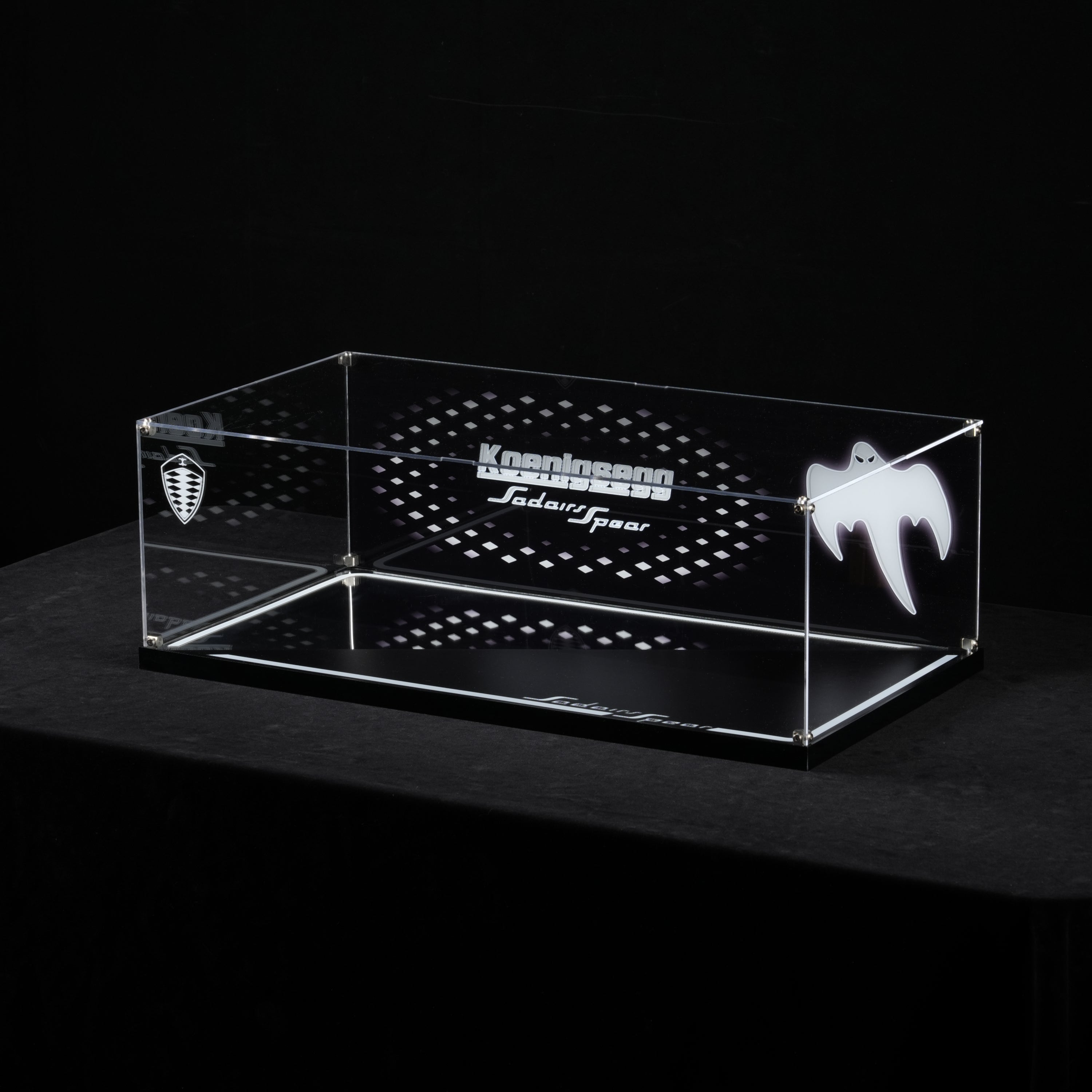 LED Light Acrylic Display Case for LEGO® Technic 42232 Koenigsegg Sadair's Spear Megacar (LEGO® Set Not Included).