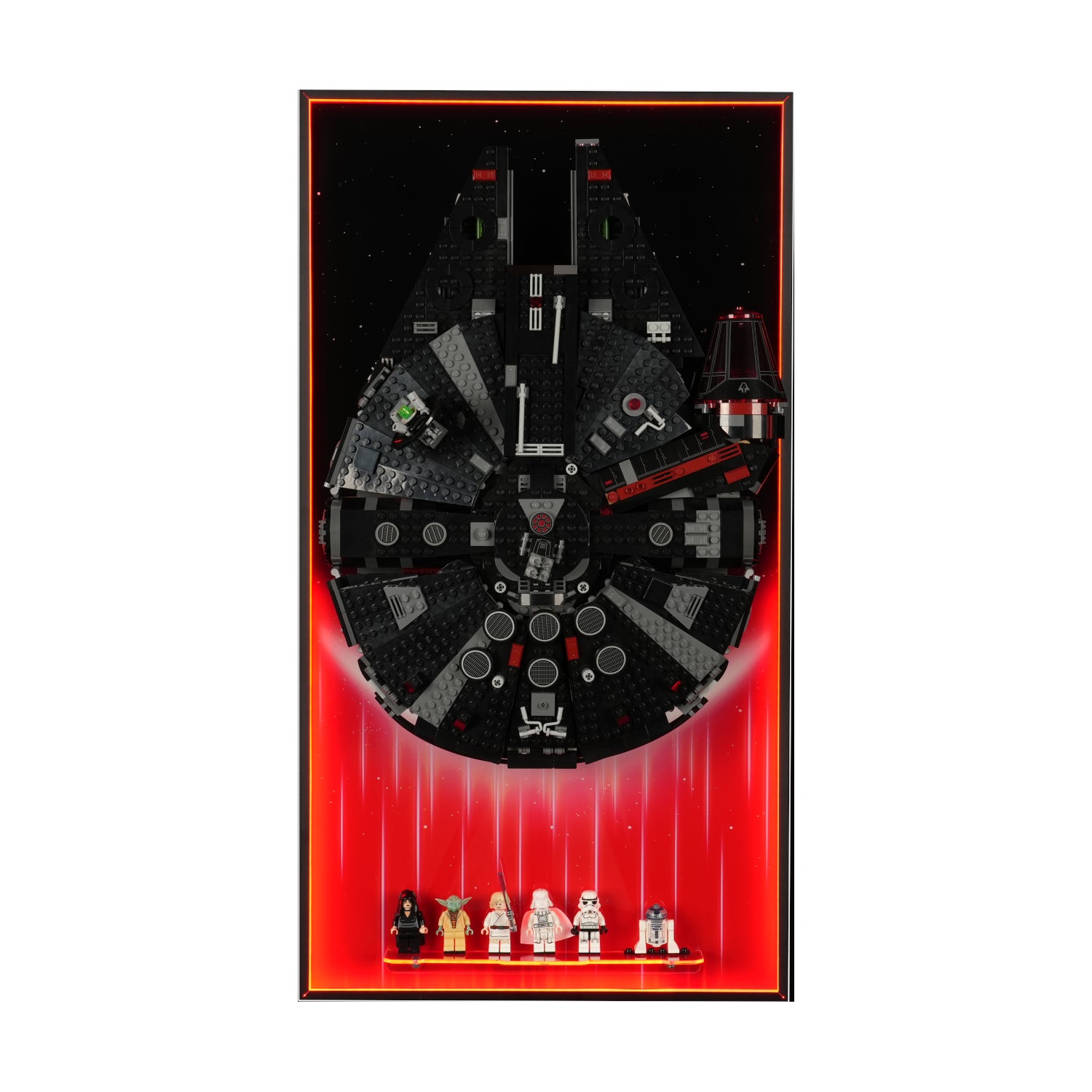 Support mural pour présentoir LEGO® 75257/75389 Star Wars Faucon Millenium/Faucon Noir (1353 pièces) (Ensemble LEGO non inclus)
