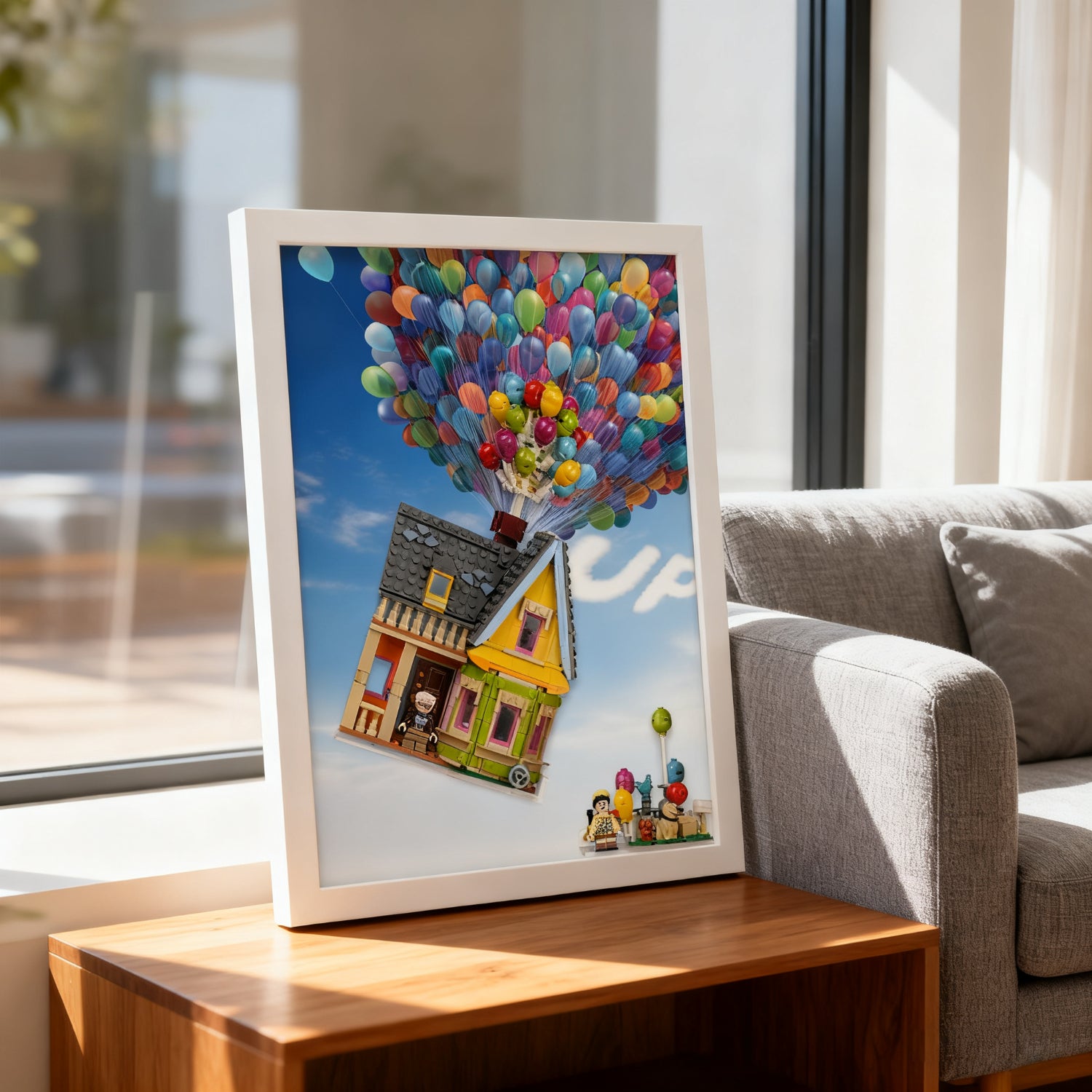 Support mural en acrylique pour présentoir LEGO® Disney 43217 MAISON LÀ-HAUT (Ensemble LEGO non inclus)