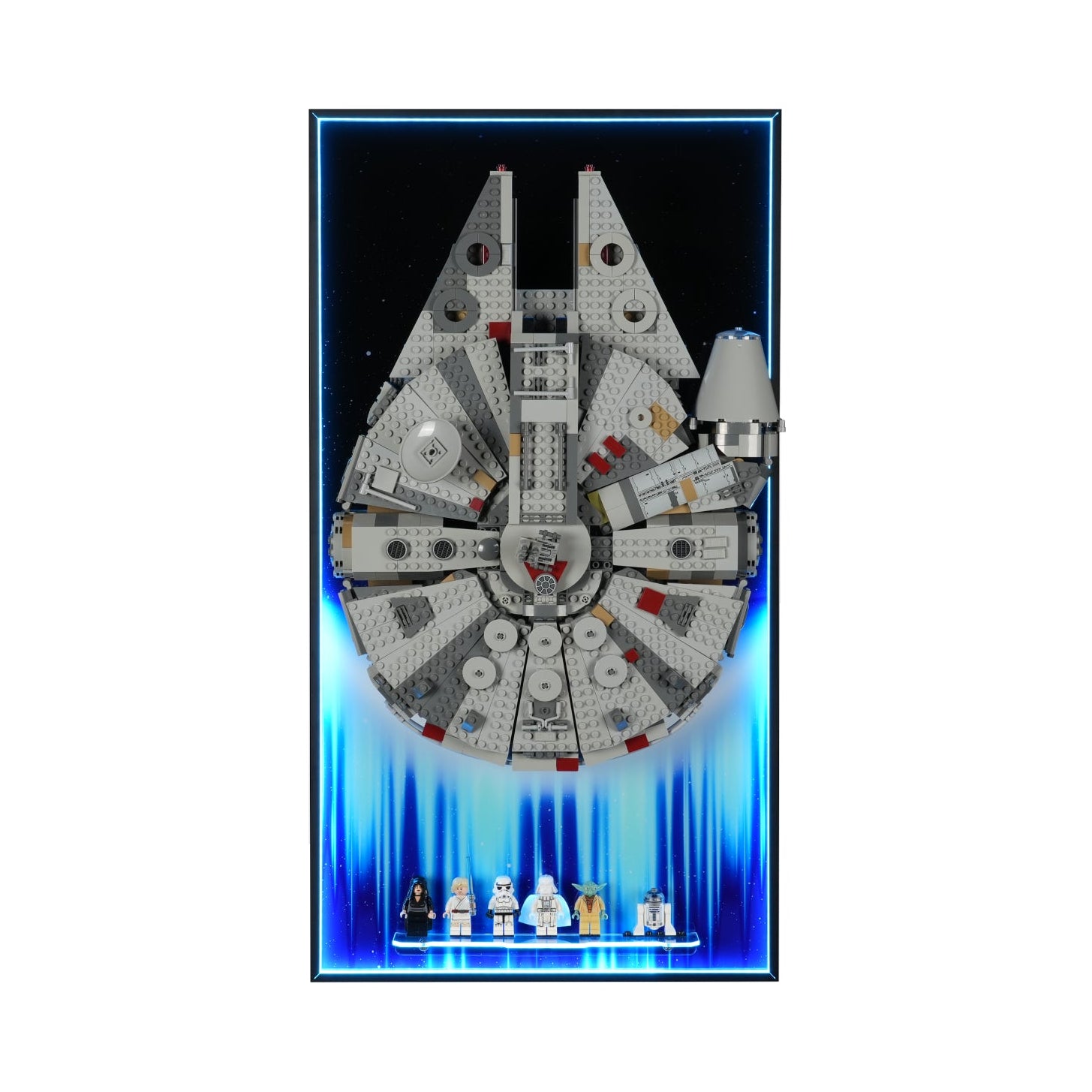 Support mural pour présentoir LEGO® 75257/75389 Star Wars Faucon Millenium/Faucon Noir (1353 pièces) (Ensemble LEGO non inclus)