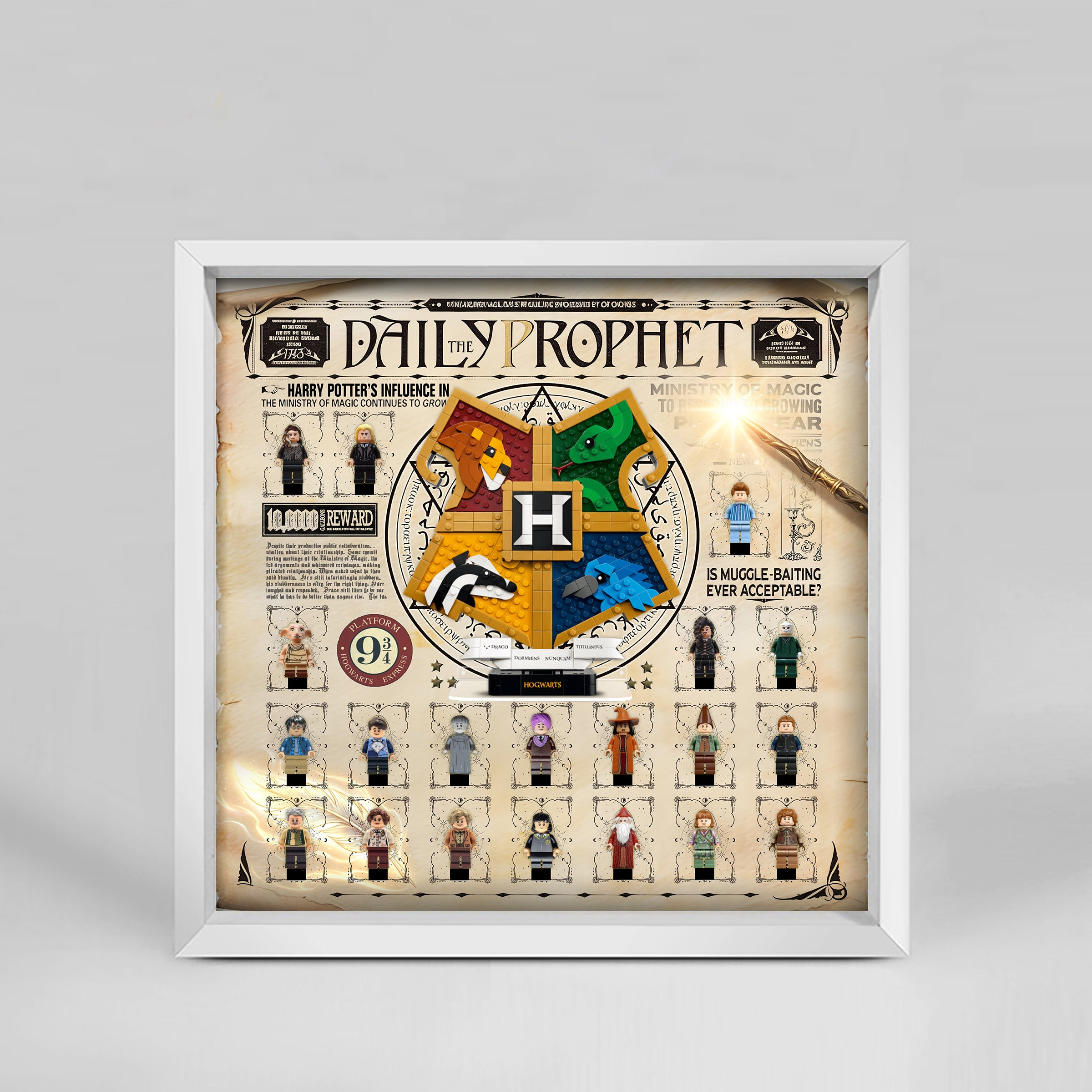 Display Wall Mount for LEGO® Harry Potter™ 76462 Hogwarts™ House Crest (LEGO® Set NOT Include)