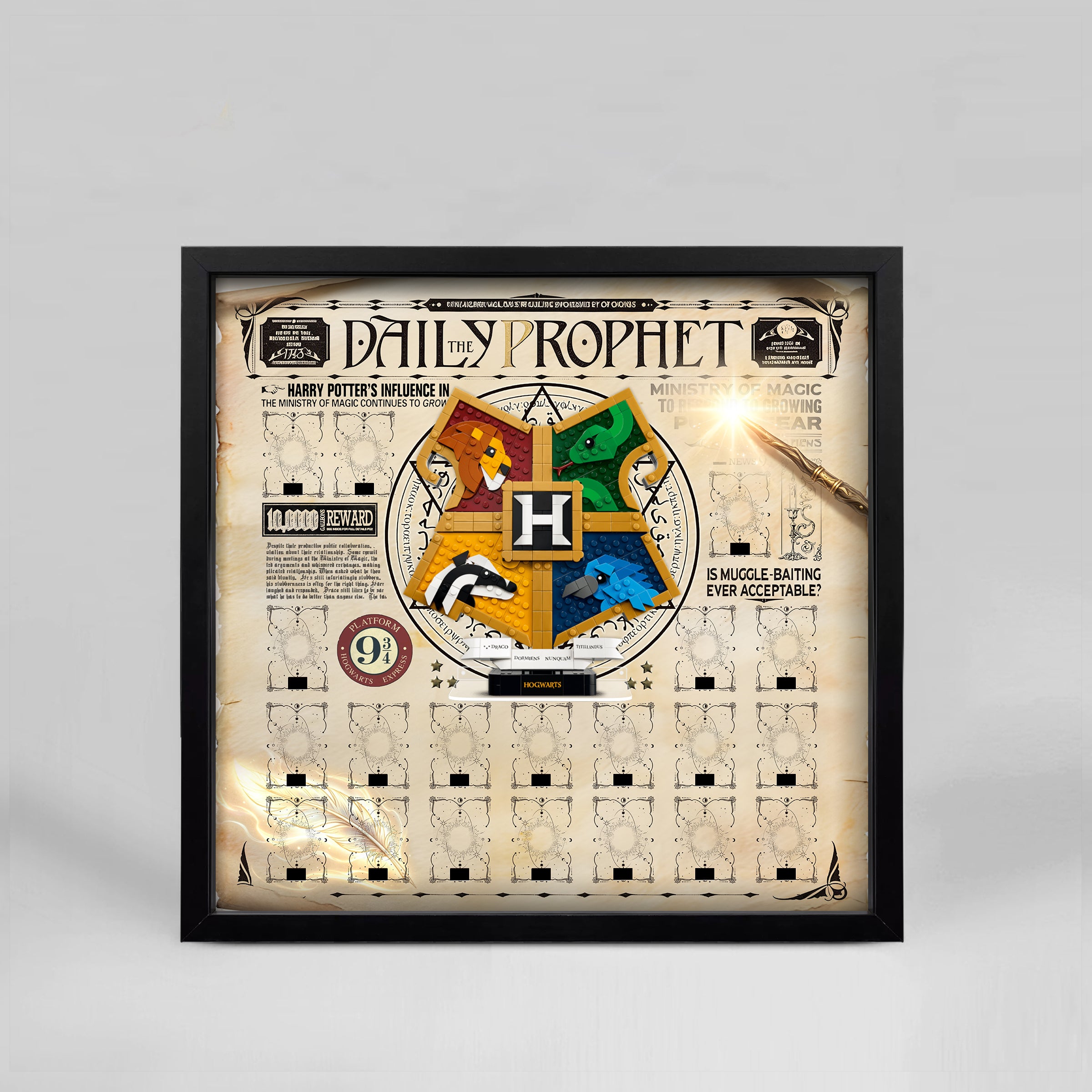 Display Wall Mount for LEGO® Harry Potter™ 76462 Hogwarts™ House Crest (LEGO® Set NOT Include)