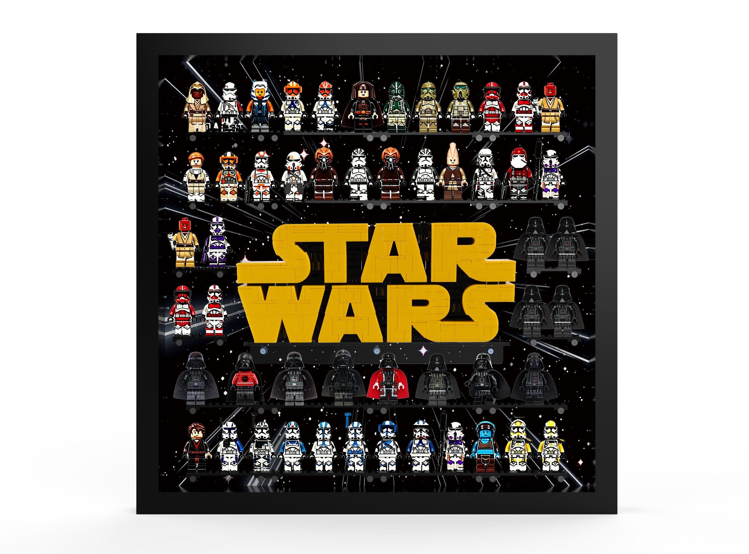 Display Wall Mount for LEGO® Star Wars™ Minifigures (LEGO® Set NOT Include)