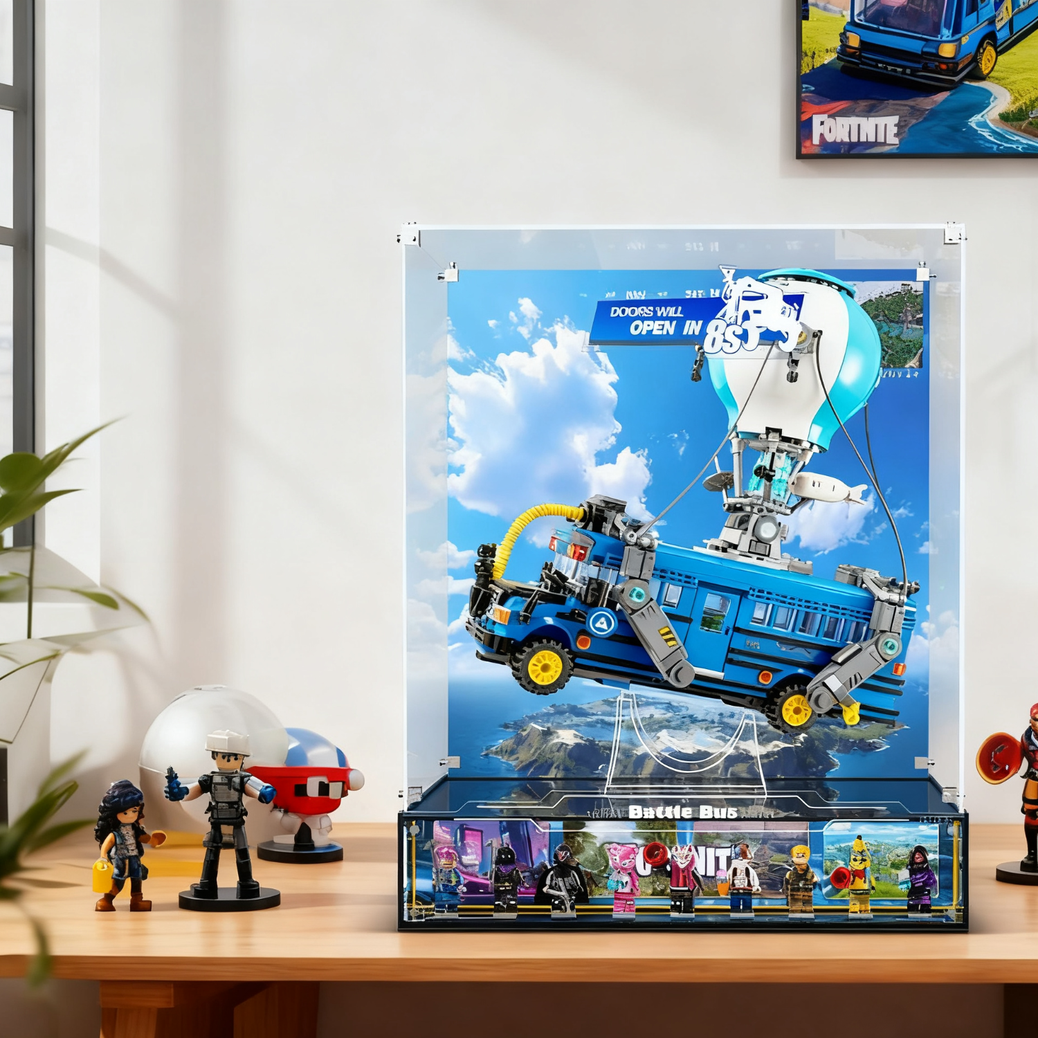Acrylic Display Case for LEGO® Fortnite 77073 Battle Bus (LEGO® Set NOT Include)