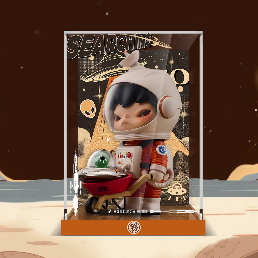 Acrylic Display Case for POP MART® Hirono “Search for Aliens Figurine“ (Model Not Included)