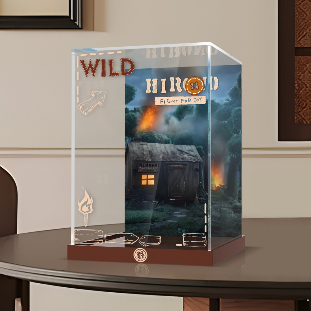 Acrylic Display Case for POP MART® Hirono “Living Wild-Fight for Joy Plush Doll “ (Model Not Included)