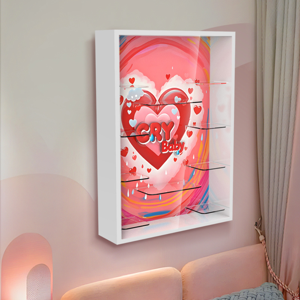 Acrylic Display Frame for POP MART® CRYBABY "Crying For Love Series Figures" (Model Not Included).