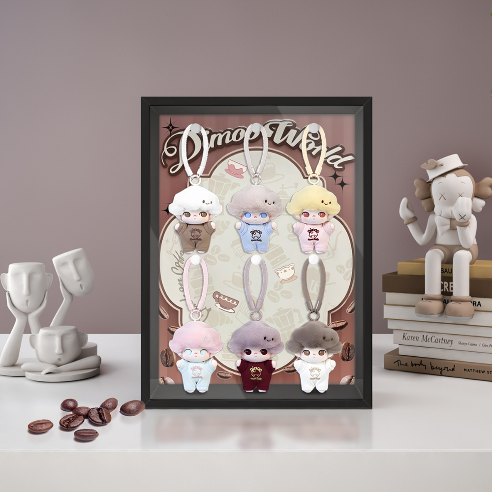 Acrylic Display Frame for POP MART® DIMOO "Crush on Coffee Series"-Soft-faced Plush Keychain Plush Soft-Face Blind Box (Model Not Included)
