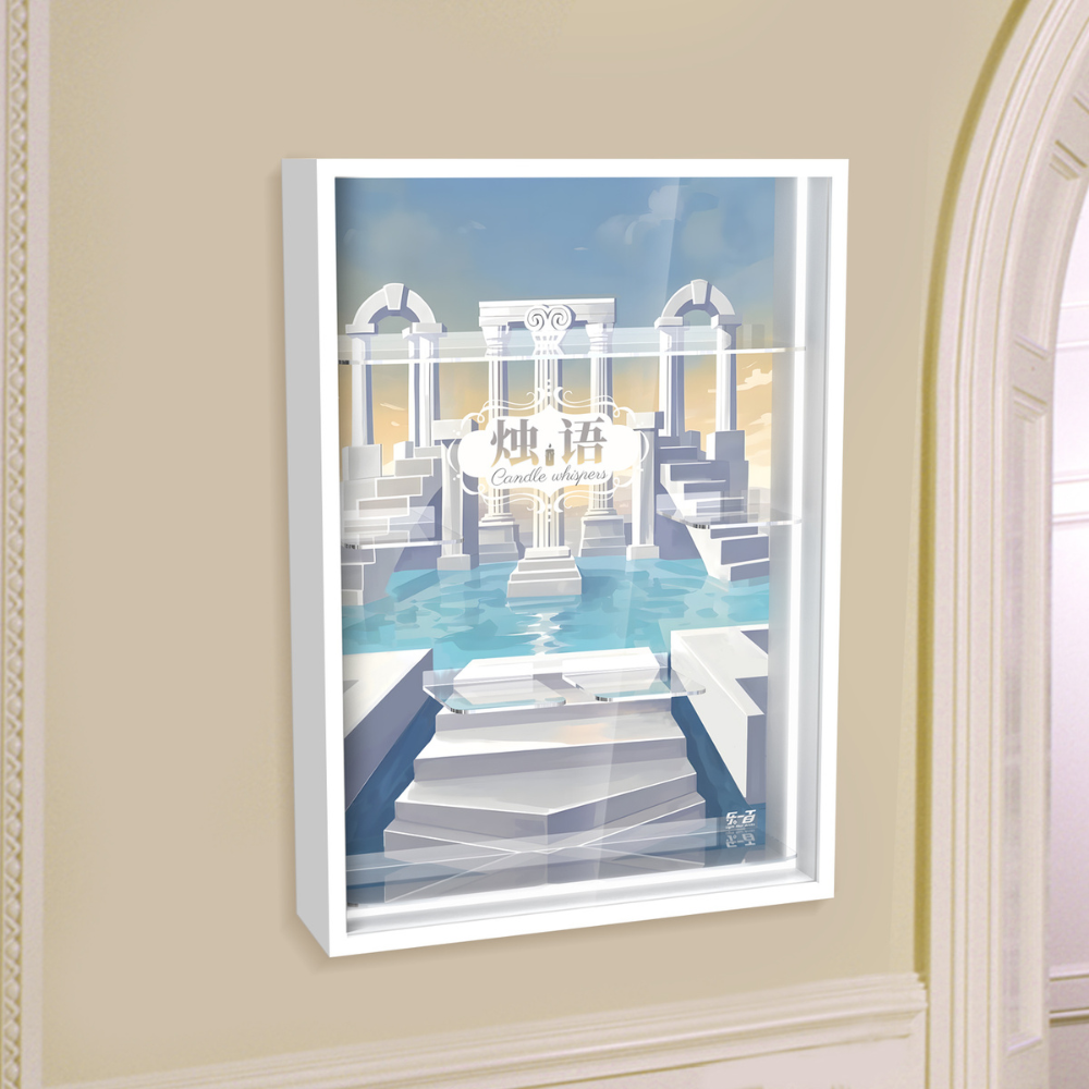 White LED Acrylic Display Frame for POP MART® CHAKA "Candle Whisper Series Figures" (Model Not Included)