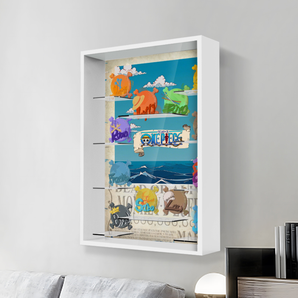 Acrylic Frame Display Case for POP MART® “THE MONSTERS × One Piece Series Figures” (Model Not Included).