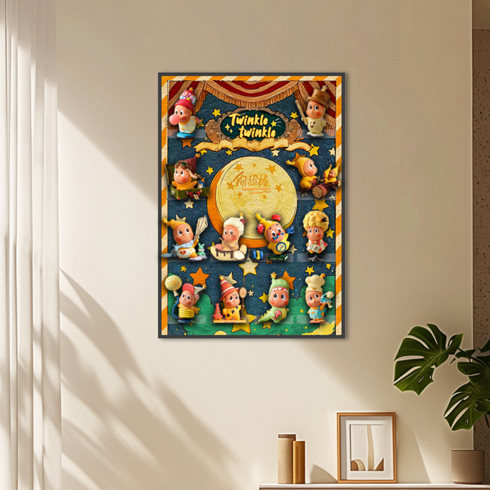 Acrylic Display Frame for POP MART® Twinkle Twinkle "Be a Little Star Series Figures" (Model Not Included)