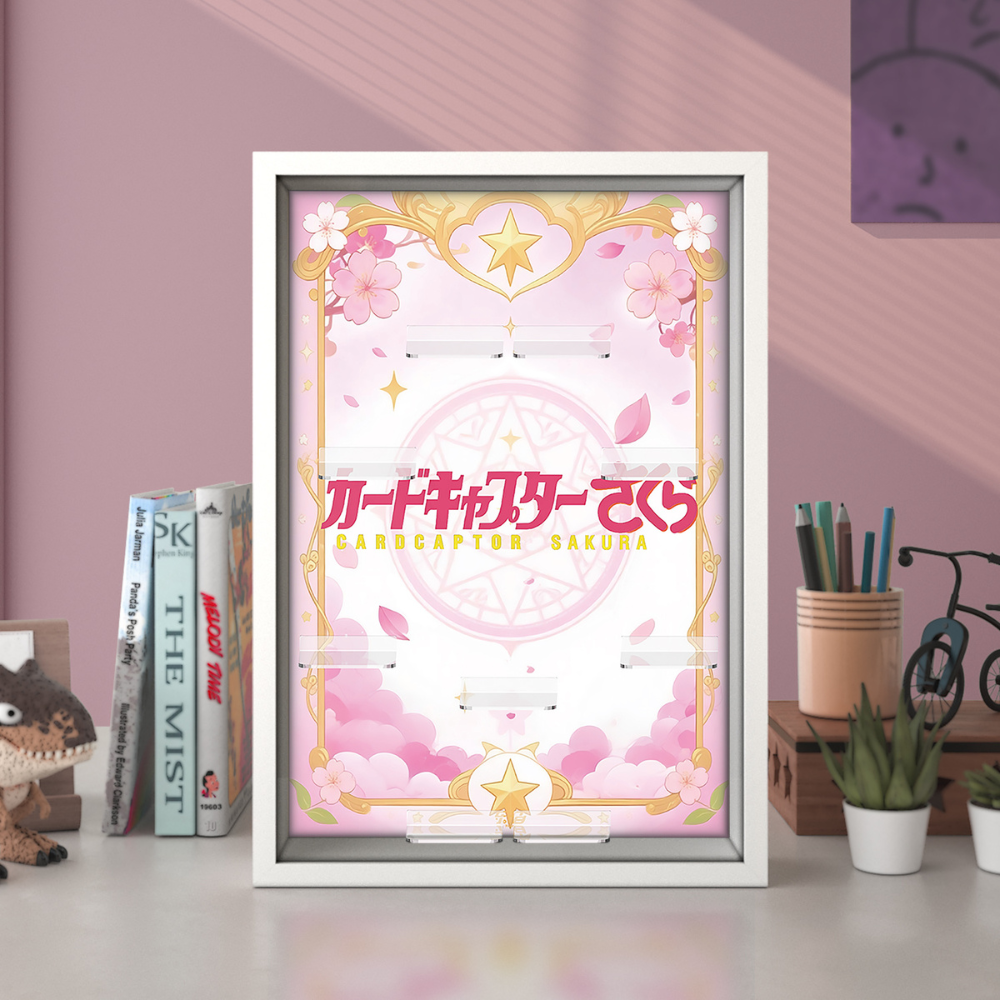 White Acrylic Display Frame for POP MART® Cardcaptor Sakura "Clear Card Series " (Model Not Included)