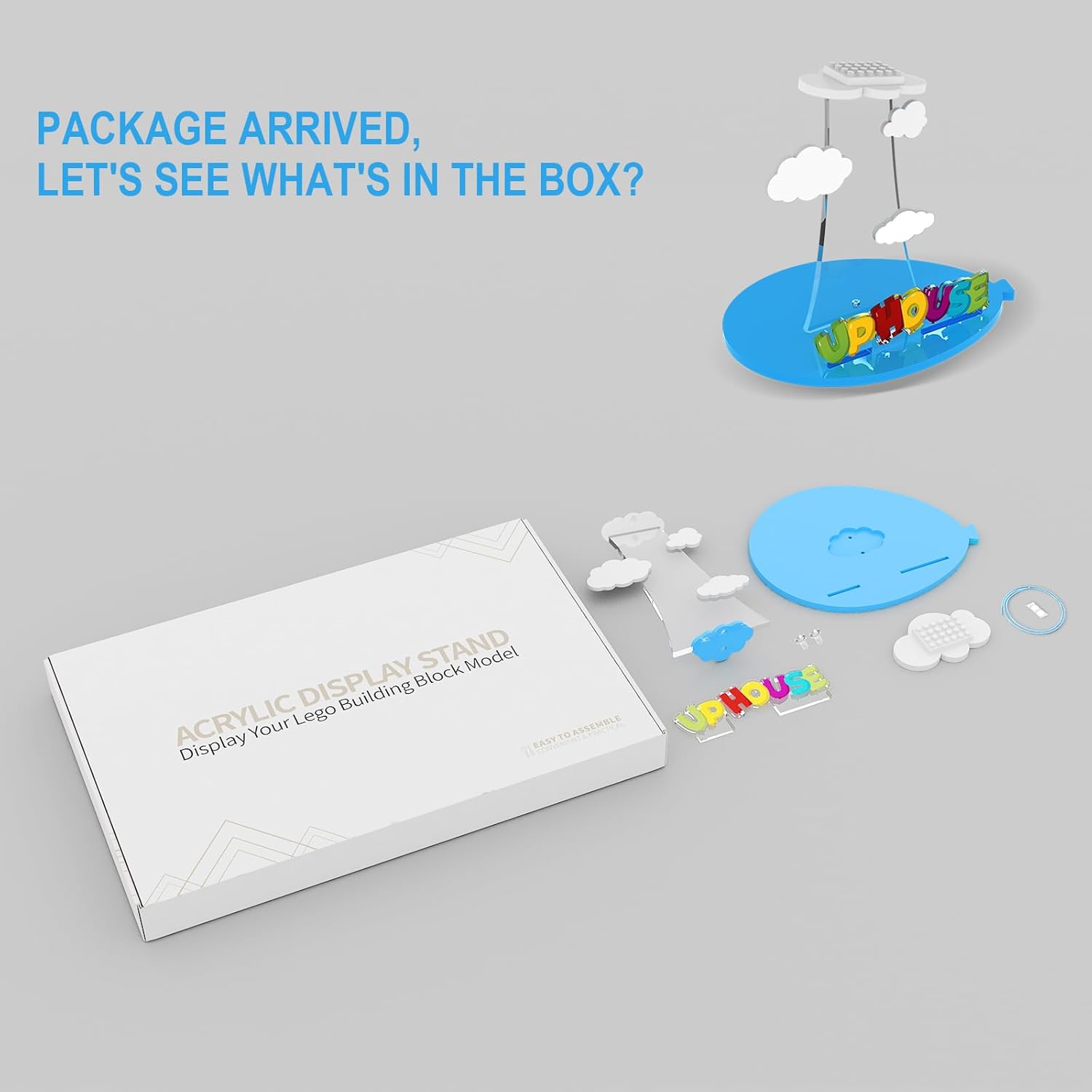 Nookbricks Acrylic Display Stand for LEGO® Disney Up House Building Toy Set, Display Bracket Compatible with Lego 43217