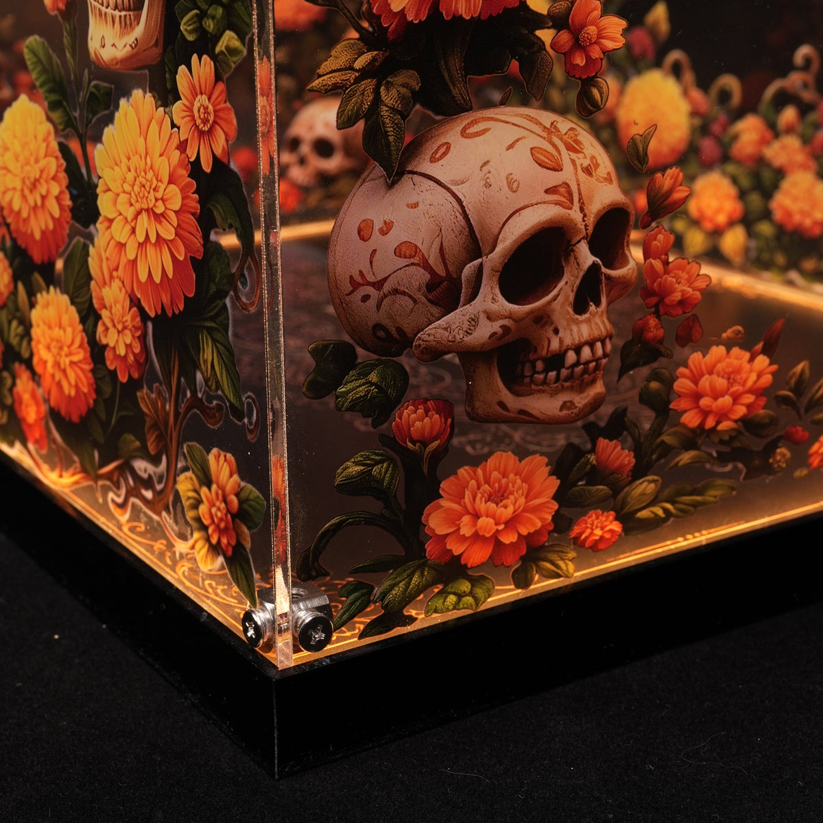 LED Light Acrylic Display Case for LEGO® Ideas 21372 La Catrina (LEGO® Set Not Included)