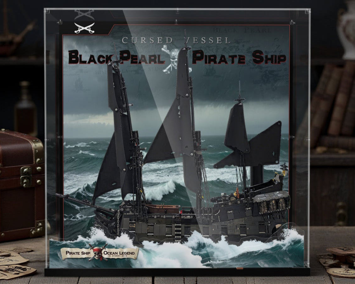 Acrylic Display Case for Lego Icons 10365 Movie-accurate Jack Sparrow's Pirate Ship (Lego Set Not Included) Collector's Series