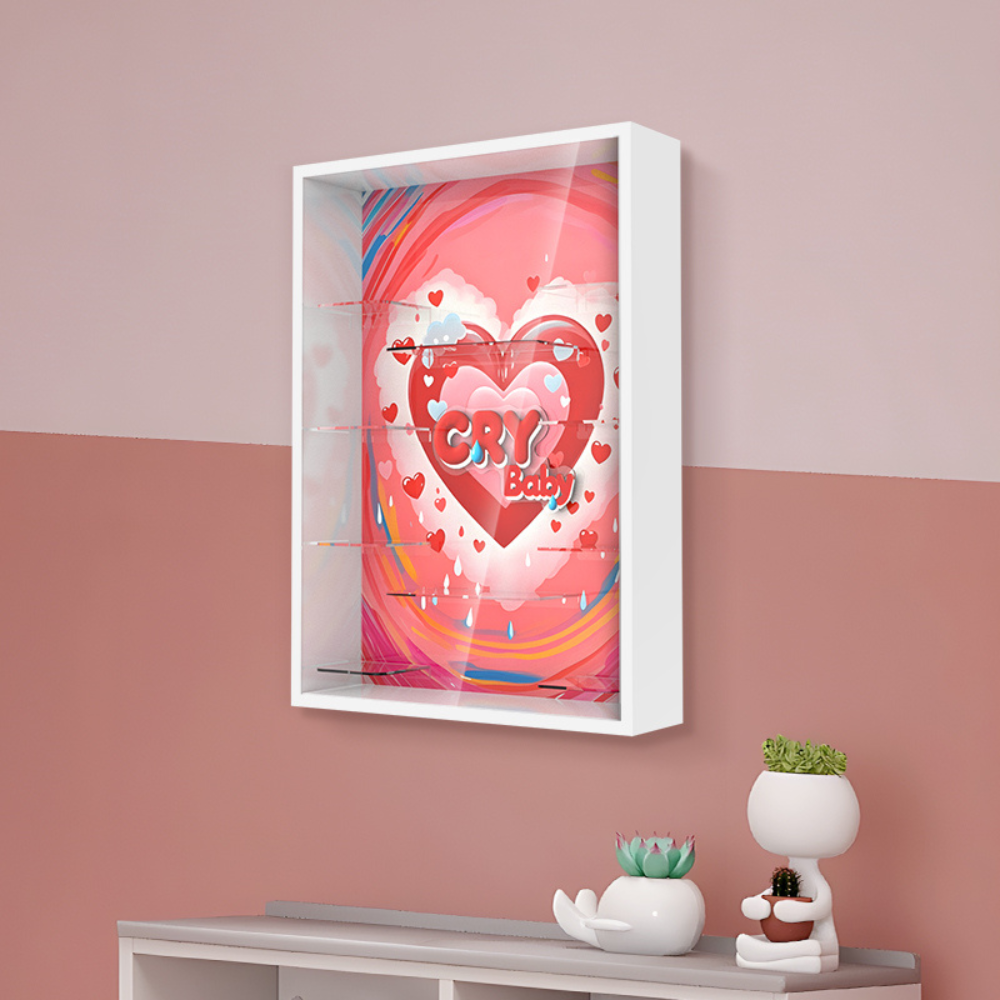 Acrylic Display Frame for POP MART® CRYBABY "Crying For Love Series Figures" (Model Not Included).