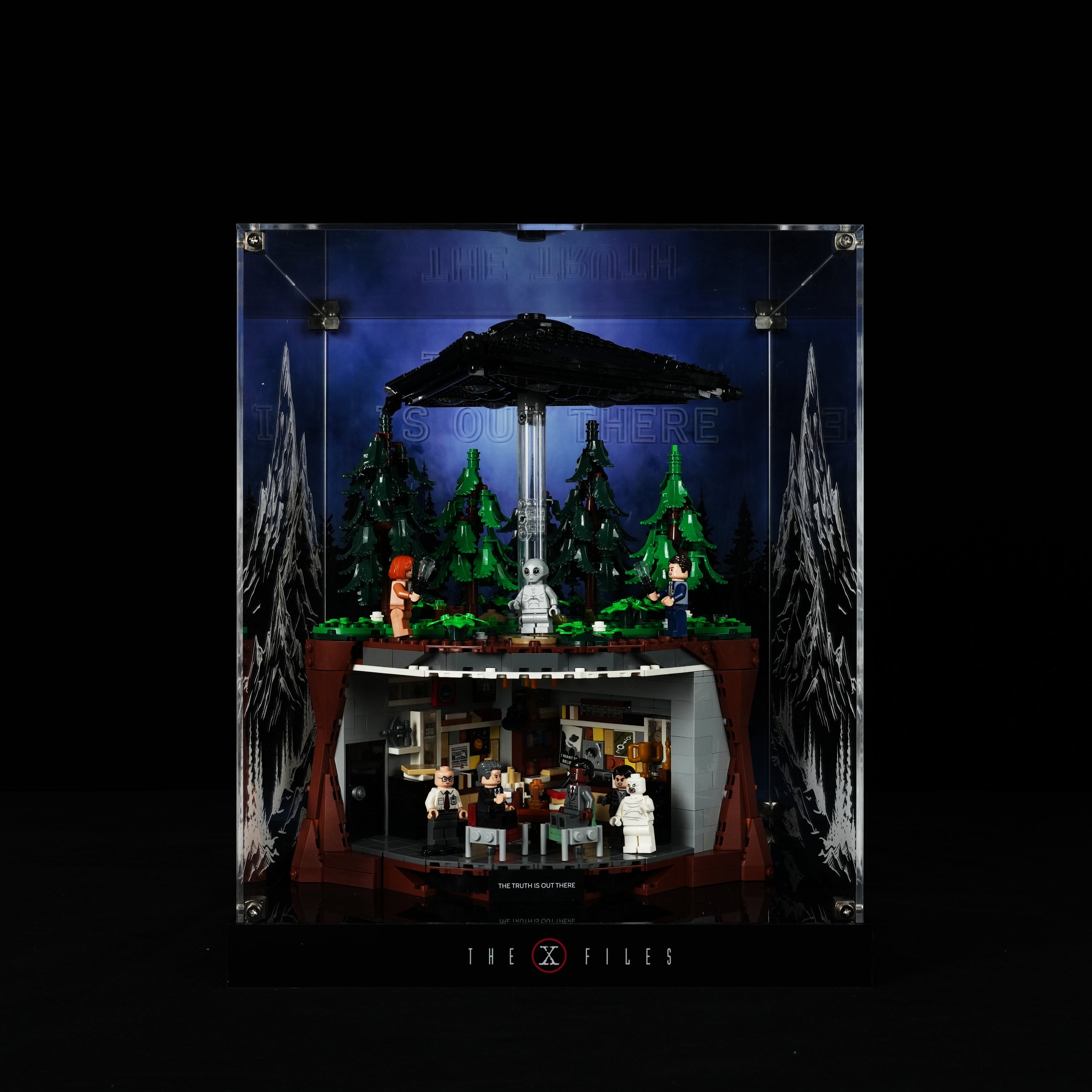 LED Light Acrylic Display Case for Ideas 21369 The X-Files (LEGO® Set Not Included)