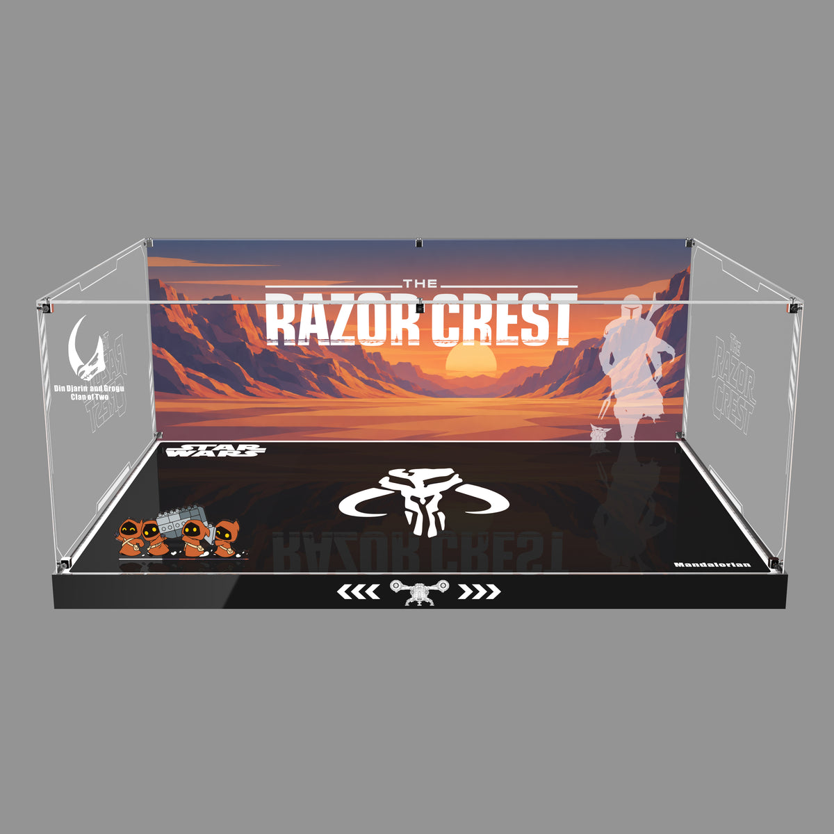 LED Light Acrylic Display Case for LEGO® Star Wars™ 75331 The Razor Crest™ (LEGO® Set Not Included)