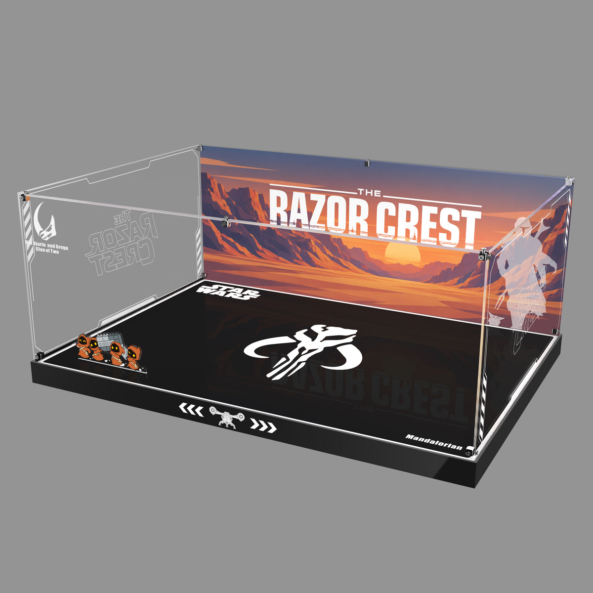 LED Light Acrylic Display Case for LEGO® Star Wars™ 75331 The Razor Crest™ (LEGO® Set Not Included)