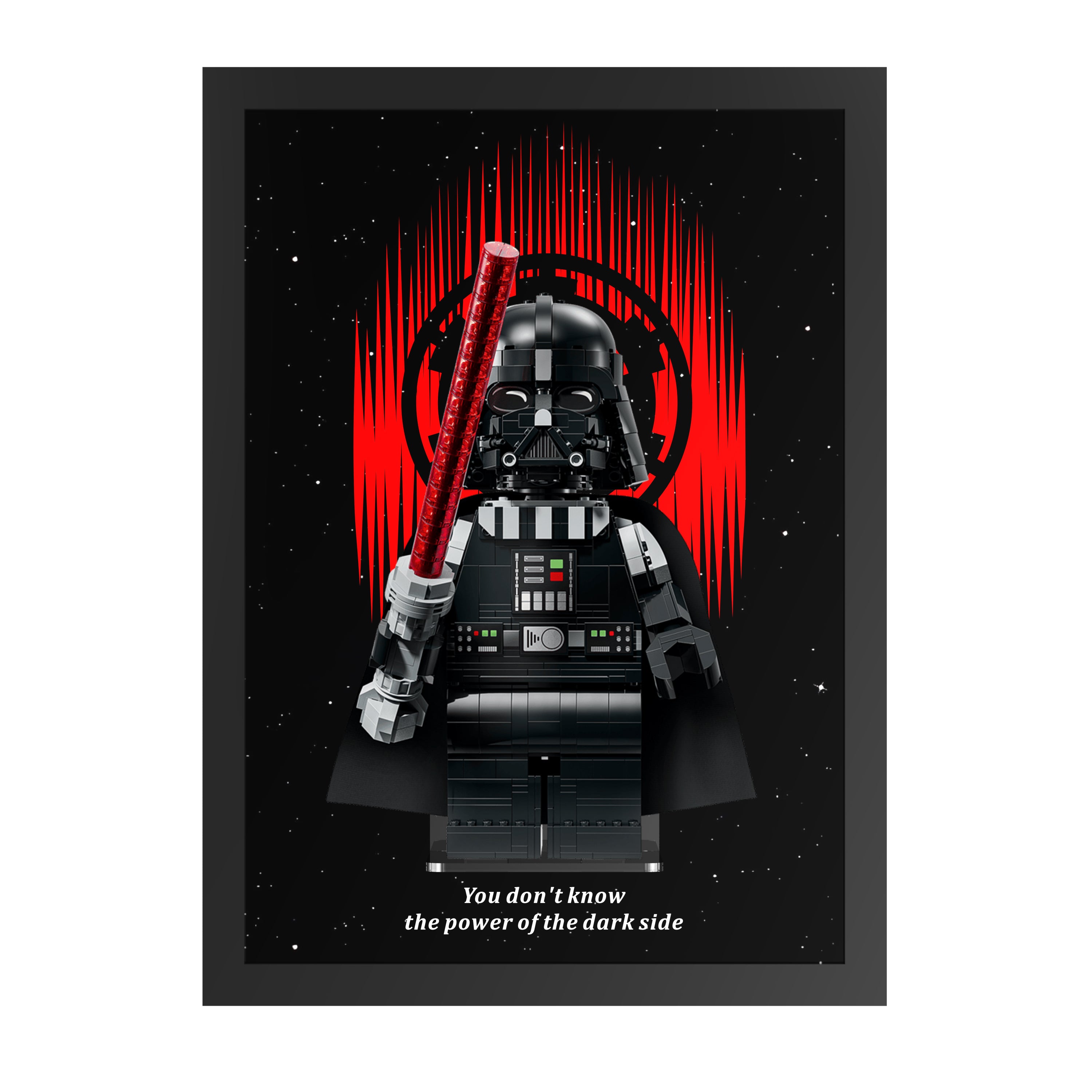 Display Wall Mount for LEGO® Star Wars™ 75461 Up-Scaled Darth Vader™ Minifigu (LEGO® Set Not Included).
