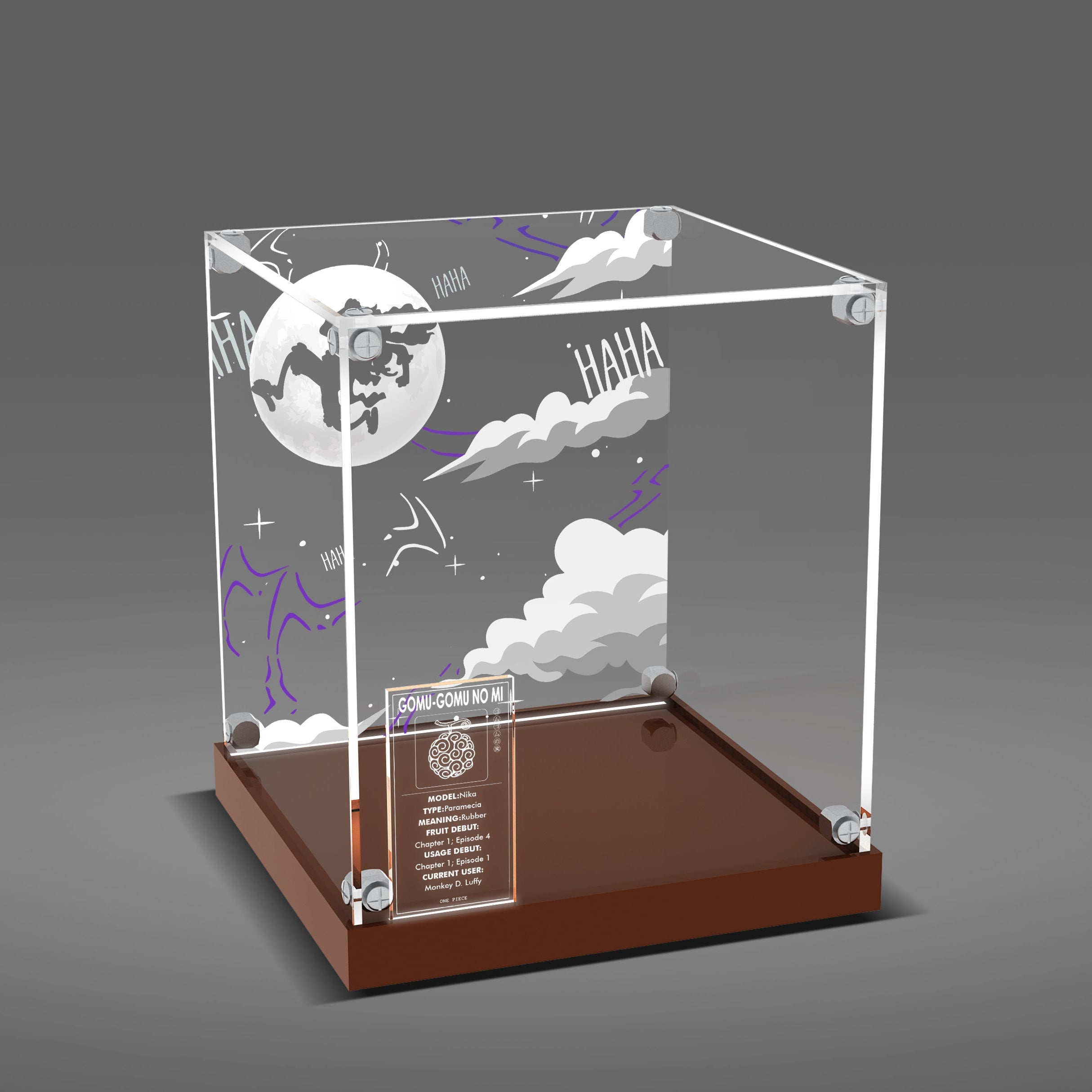 LED Light Acrylic Display Case for LEGO® One Piece 75647 Gum-Gum Fruit (LEGO® Set NOT Include)
