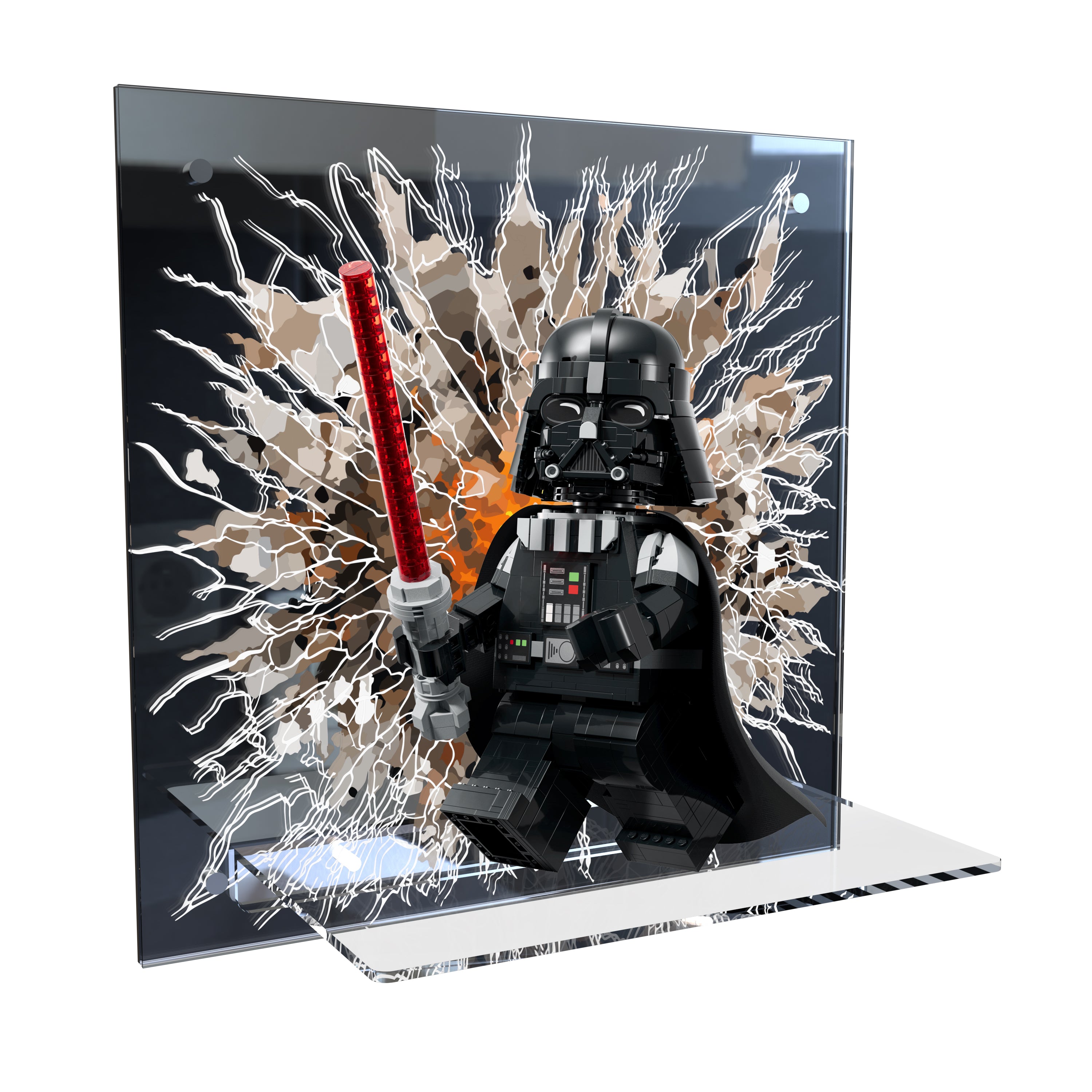 Mirror Acrylic Wall Mount for LEGO® Spider-Man & Superhero Figures | Compatible with 76346 & More (LEGO® Set NOT Included)