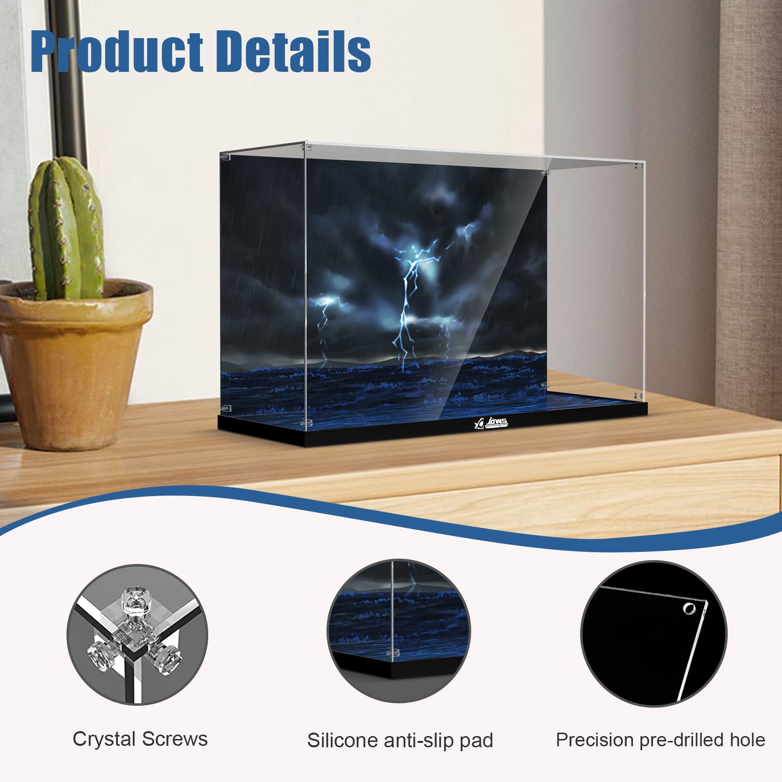 Acrylic Display Case for Lego Ideas 21350 Jaws (Box Only, No Model)